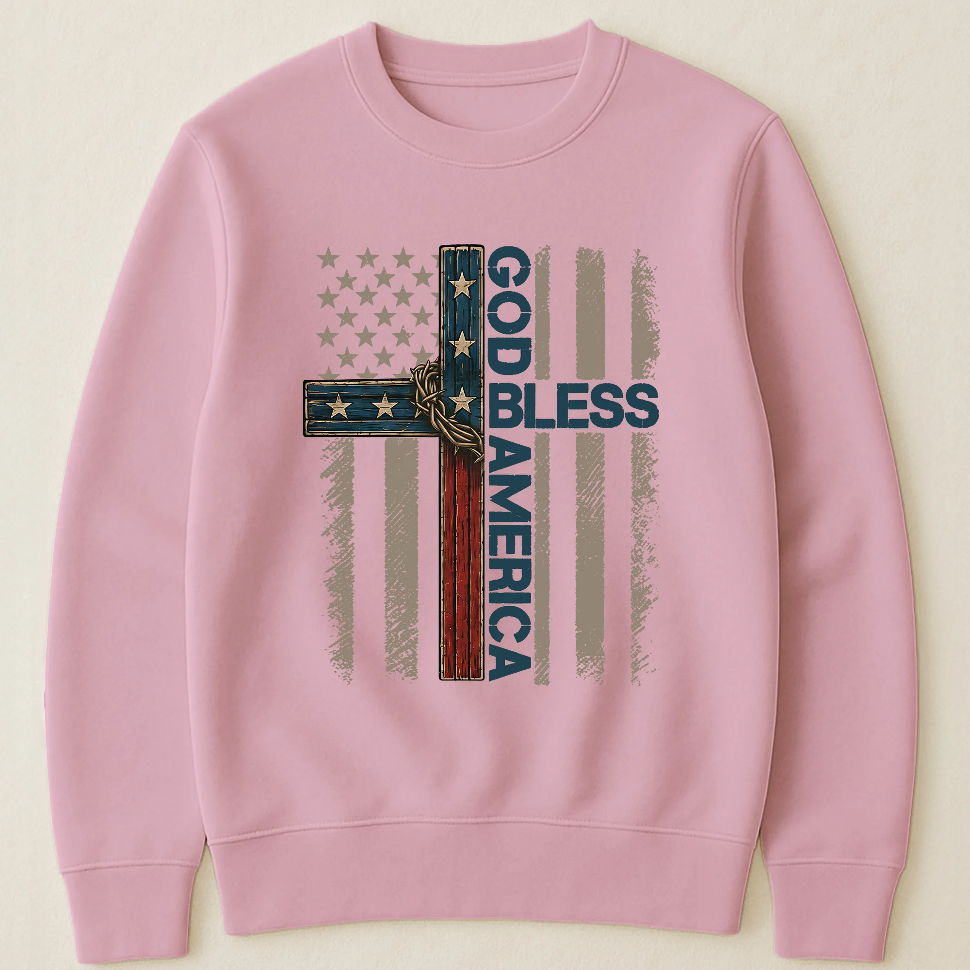 Cross God Bless America - Shirt - Image 32
