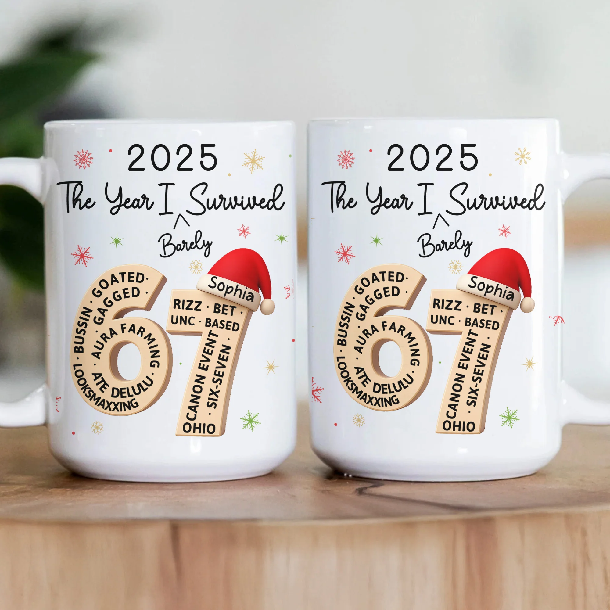 Custom 67 Six Seven Slang Meme, Gag Gifts, White Elephant, Exchange Gifts For Coworkers - Personalized Mug - Image 3