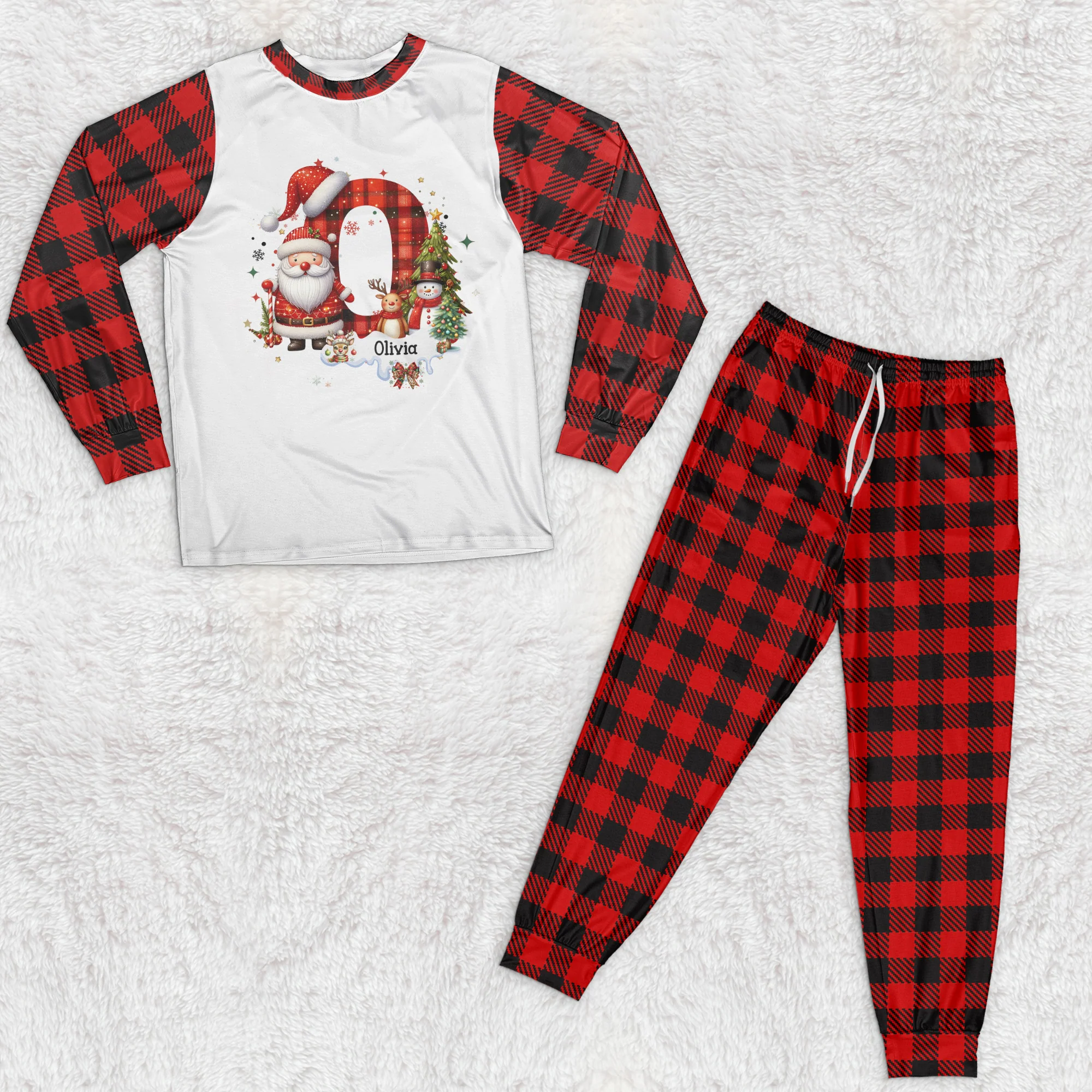Custom Alphabet Christmas Family - Personalized Pajama Set - Image 4