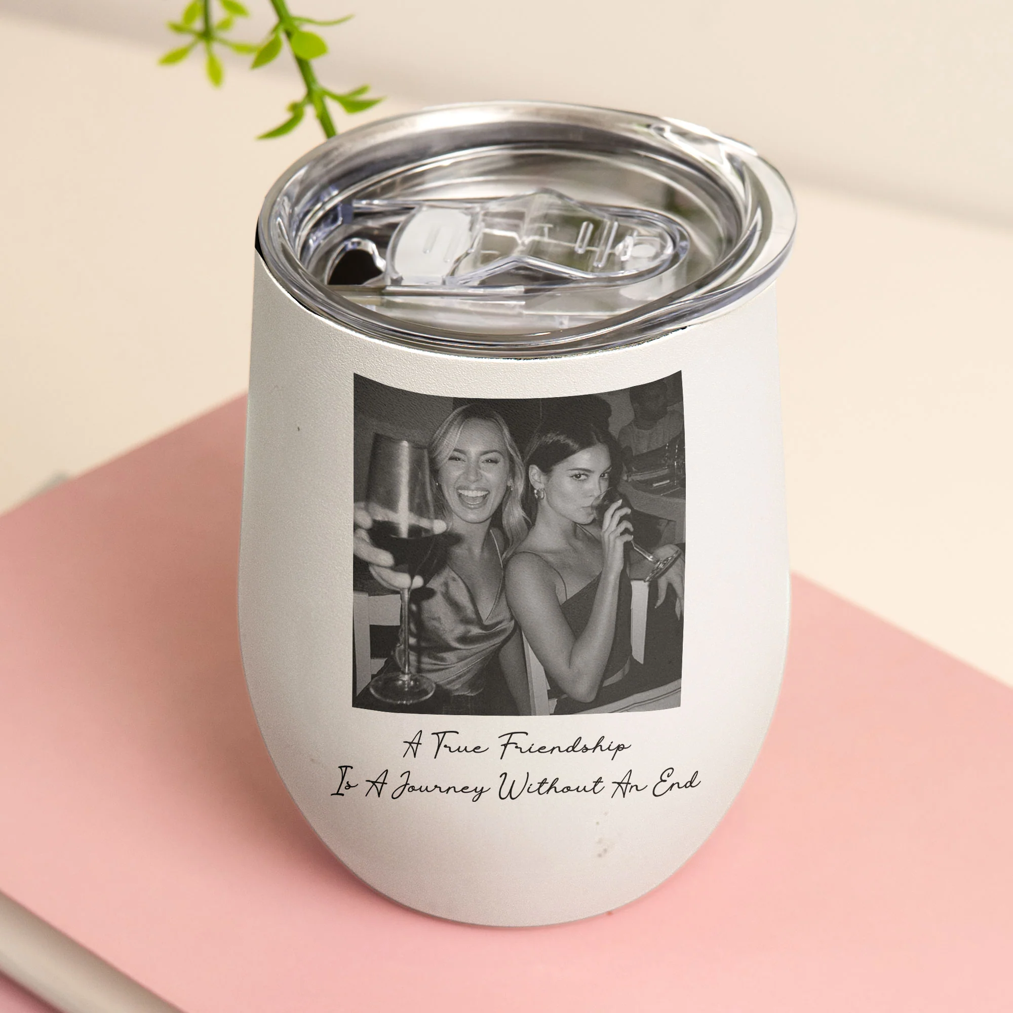 Custom Bestie Photo For Best Friend Friendship Thank You Gifts - Personalized Wine Tumbler - Image 7