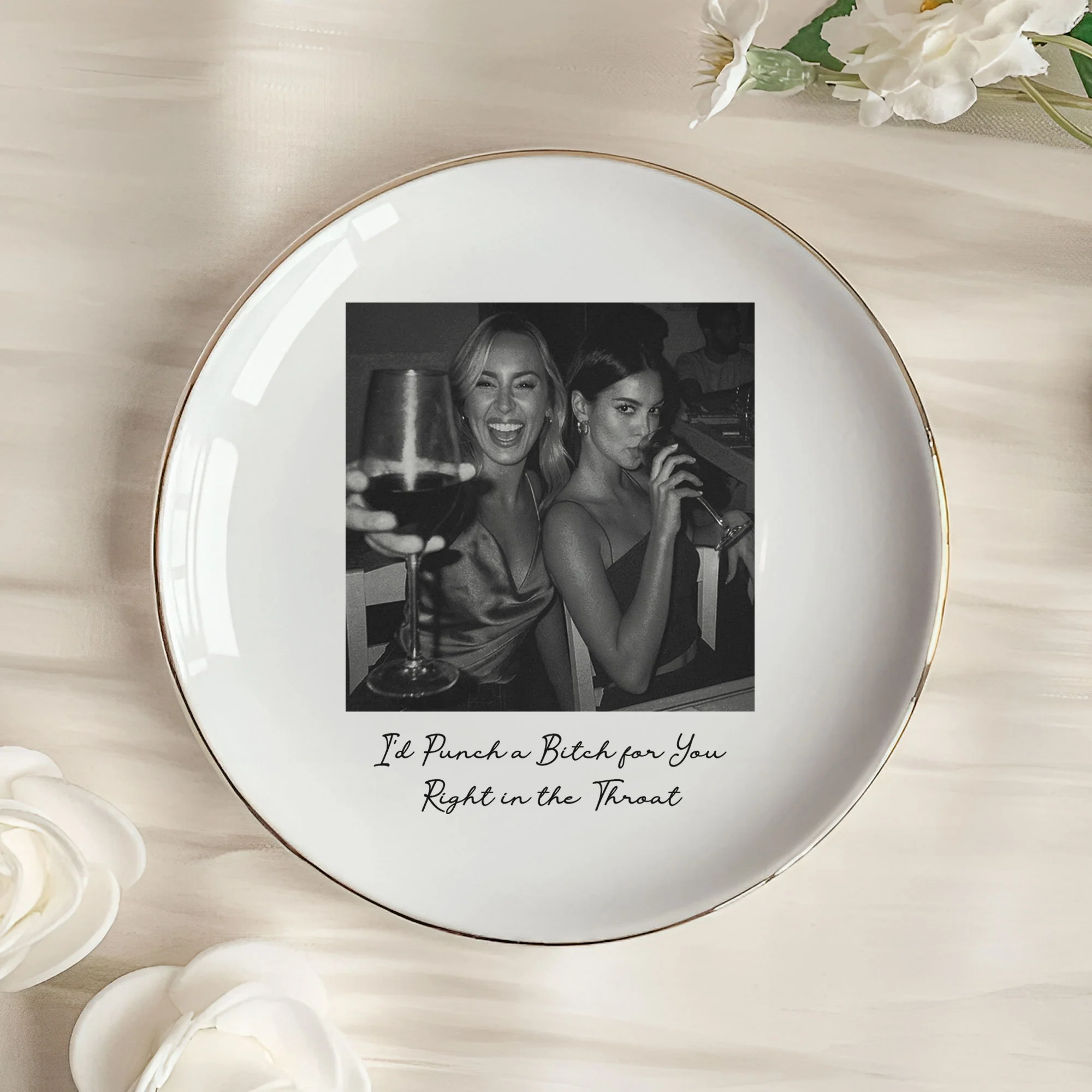 Custom Bestie Photo Trinket Tray For Best Friend Friendship Thank You Gifts - Personalized Jewelry Dish - Image 5