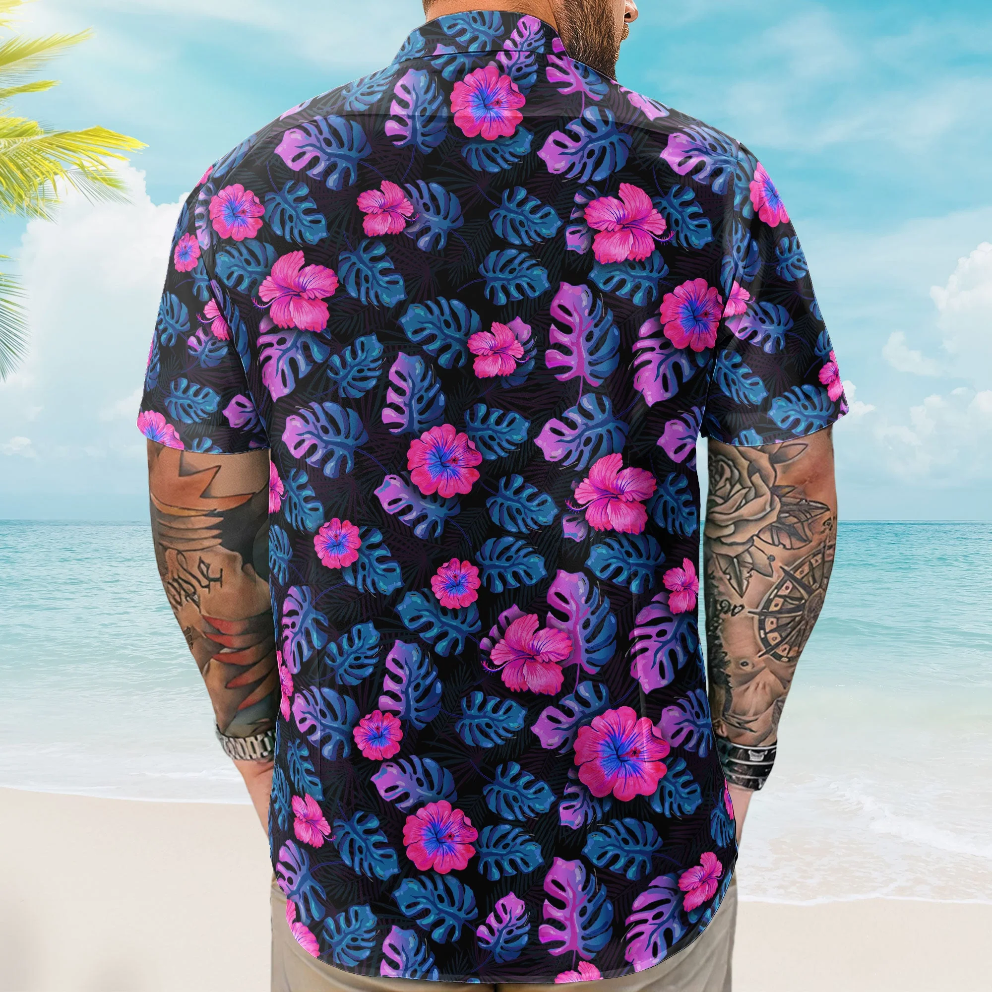 Custom Big Face Funny Photo Tropical Hawaii For Men, Women - Custom Photo Hawaiian Shirts - Image 5