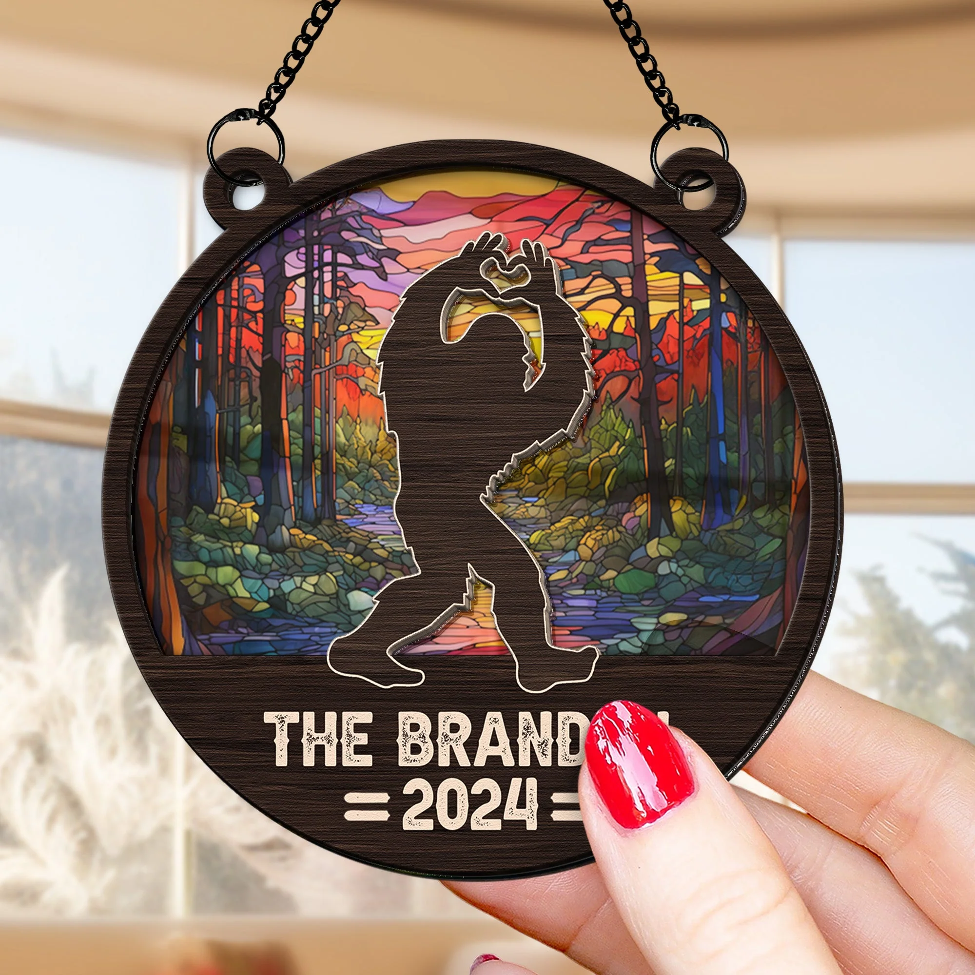 Custom Bigfoot - Personalized Window Hanging Suncatcher Ornament - Image 4