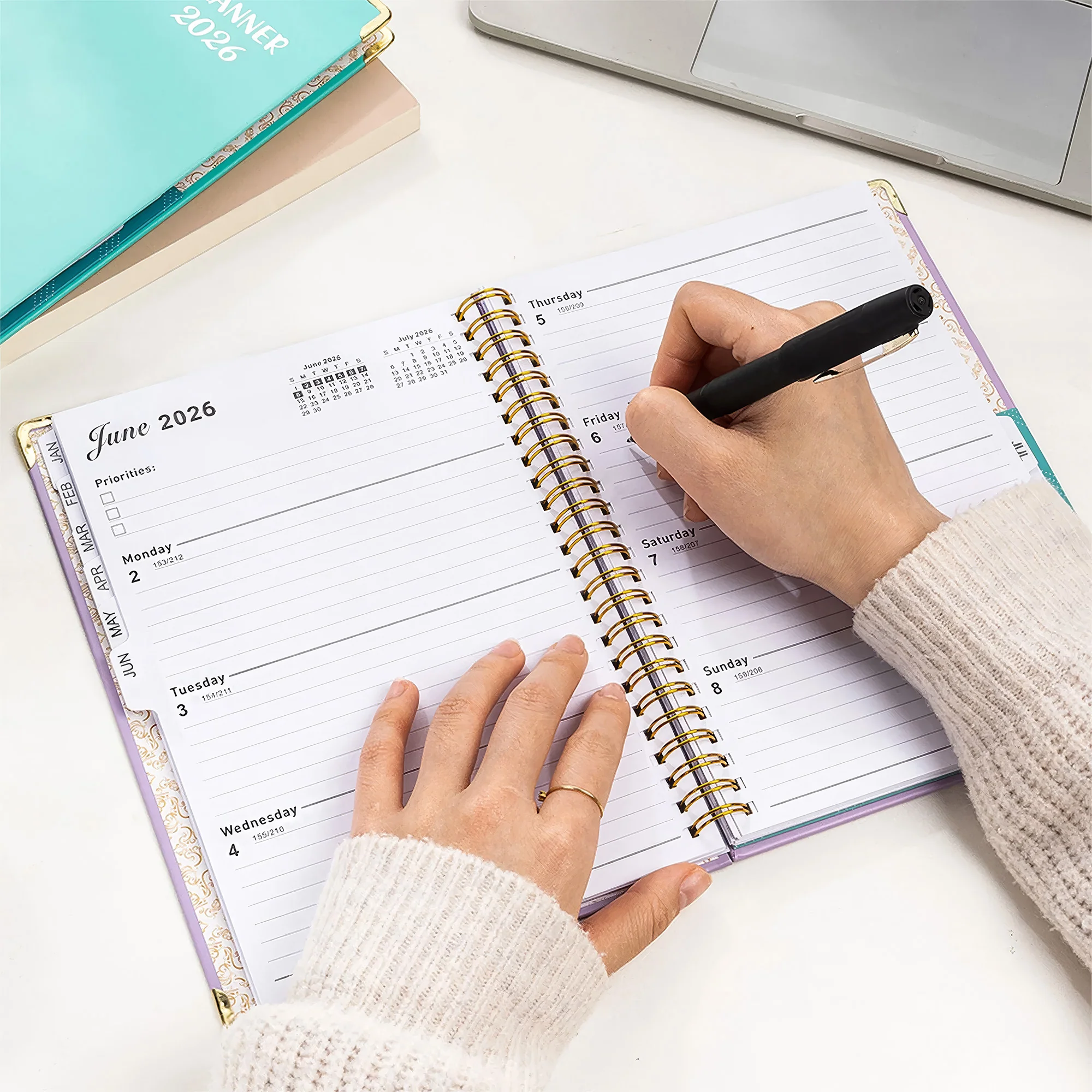 Custom Birth Flower Bullet Goal Planner - Personalized 2026 Planner - Image 3