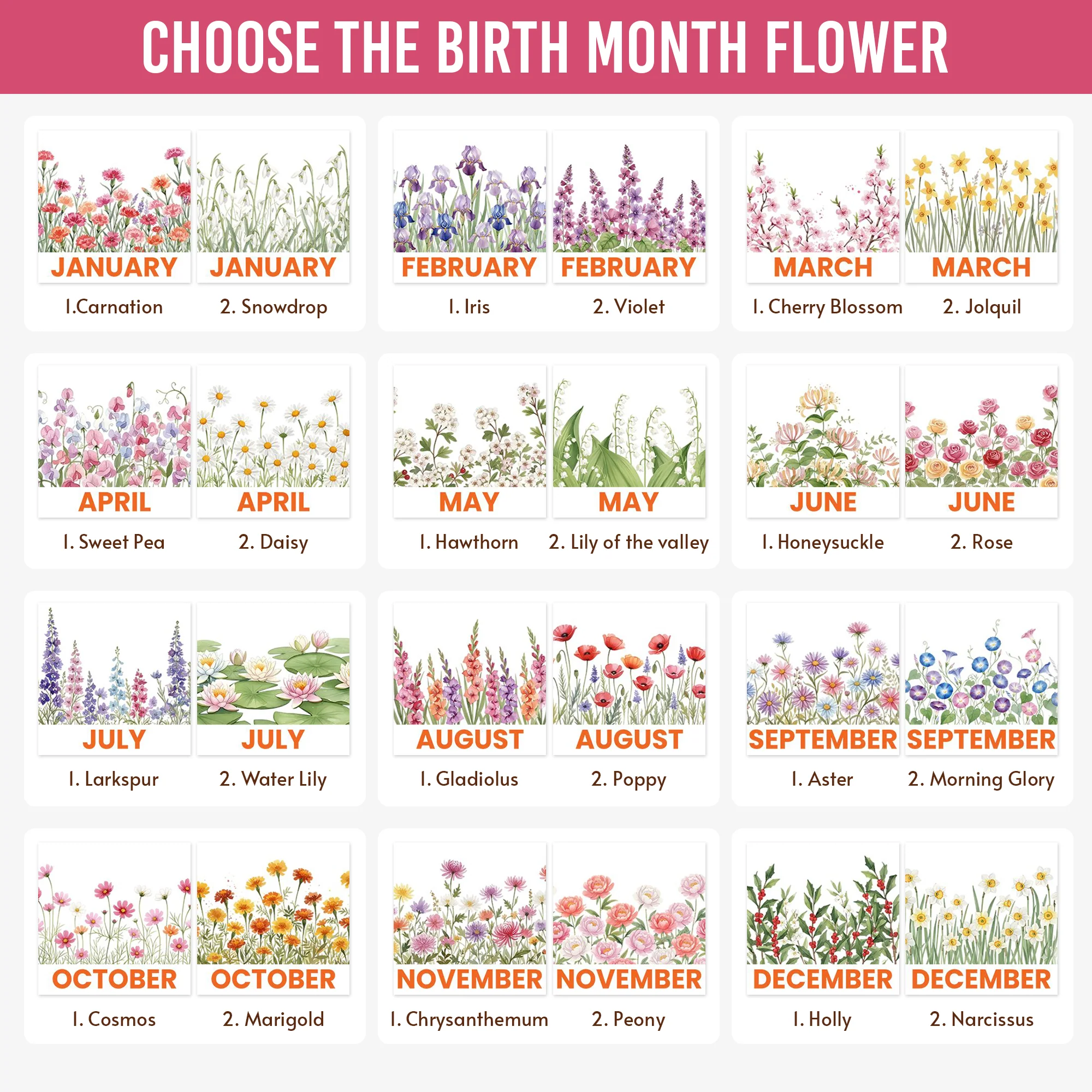 Custom Birth Flower & Name, Floral Gifts For Her, Friends, Daughter, Mom, Grandma - Personalized Apron - Image 6