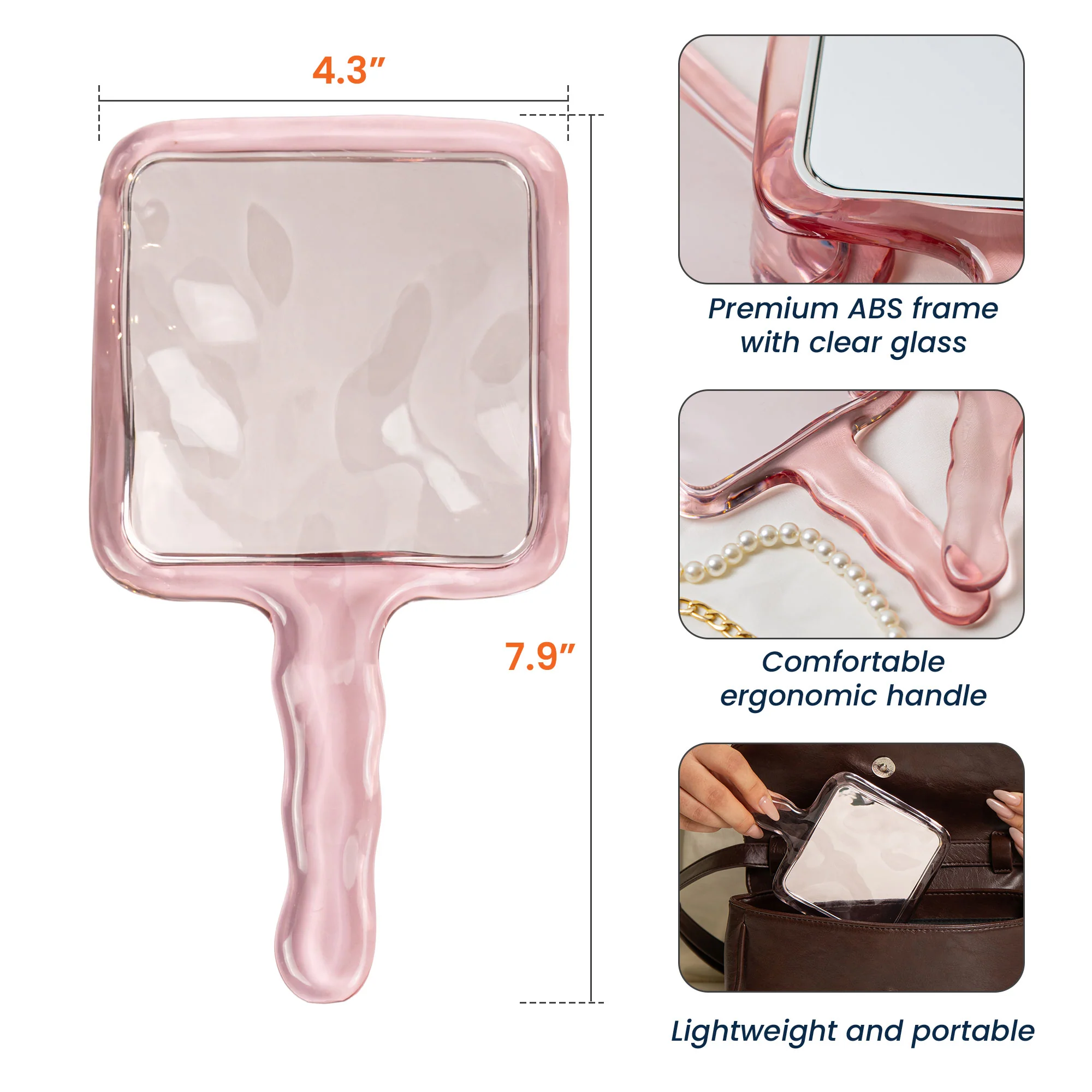 Custom Birth Flower & Name For Her, Wife, Daughter, Sister, Self Gift - Personalized Handheld Mirror - Image 7