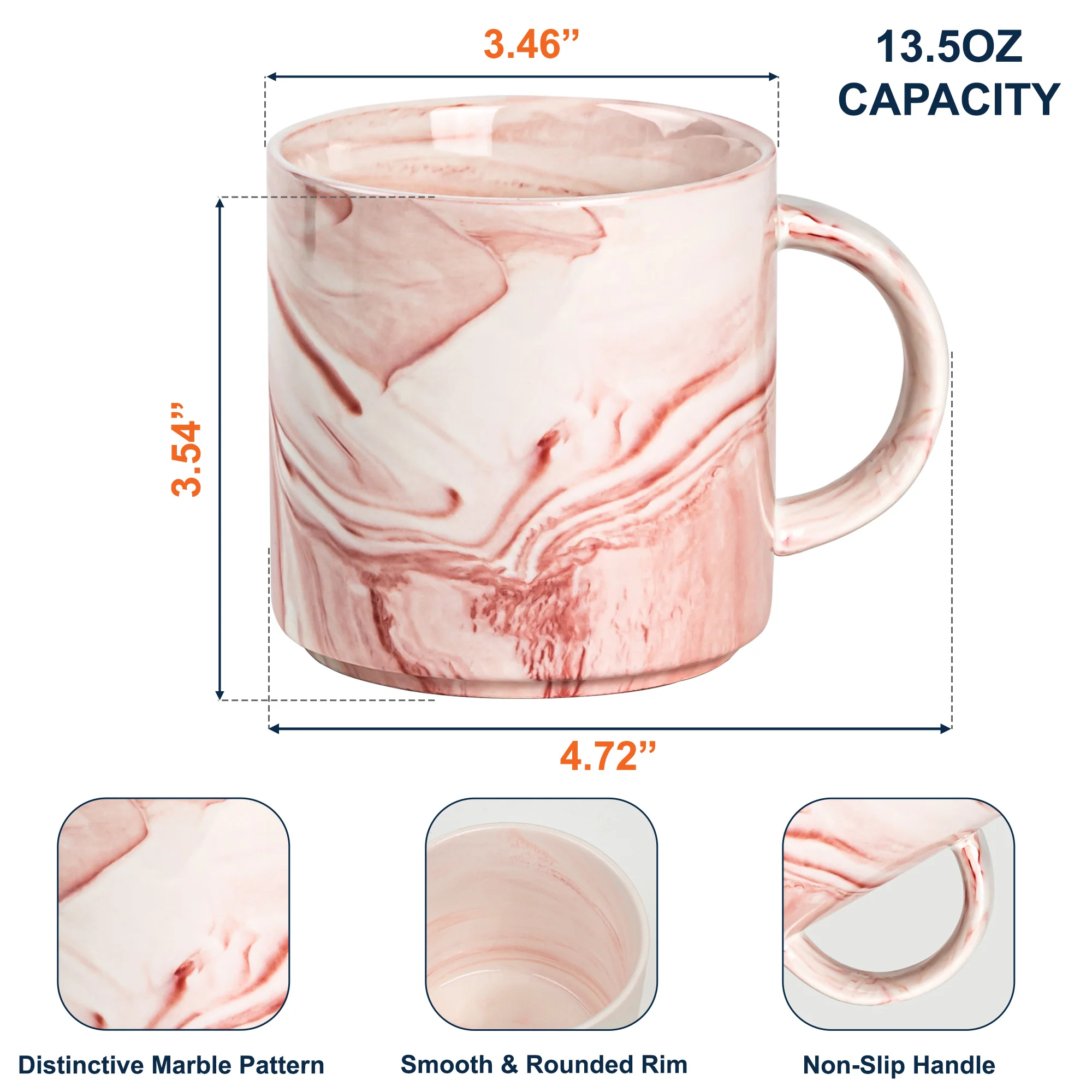 Custom Birth Flower & Name In Bible Verses Gifts For Her - Personalized Marble Mug - Image 4