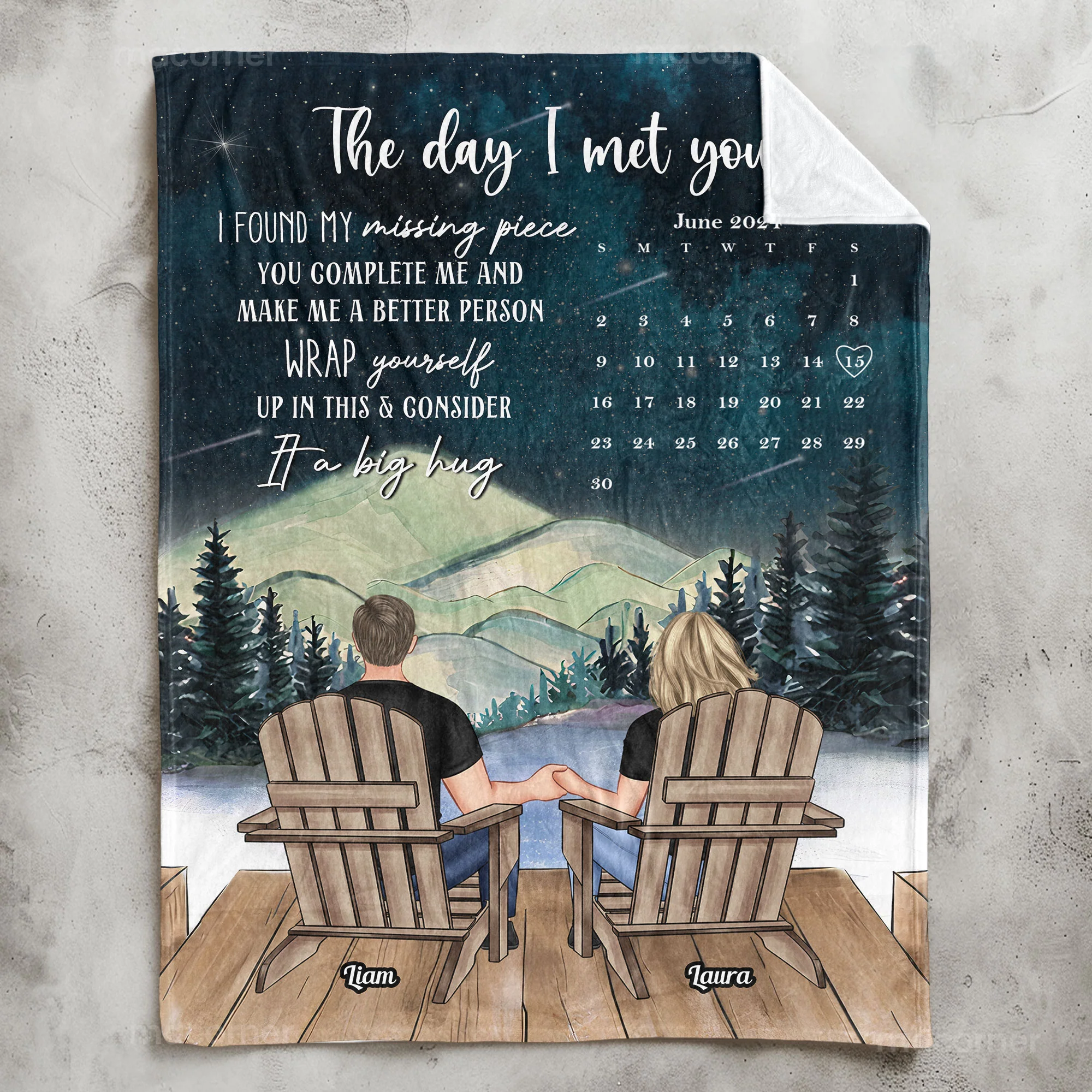 Custom Calendar The Day I Met You - Personalized Blanket - Image 2