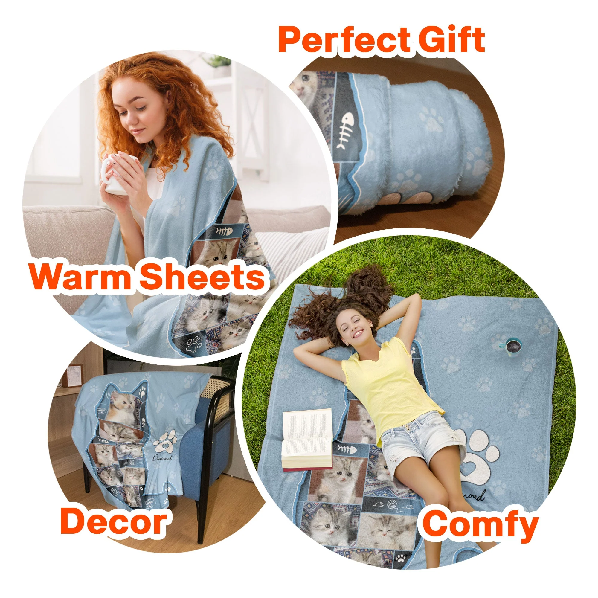 Custom Cat Photo - Personalized Photo Blanket - Image 9