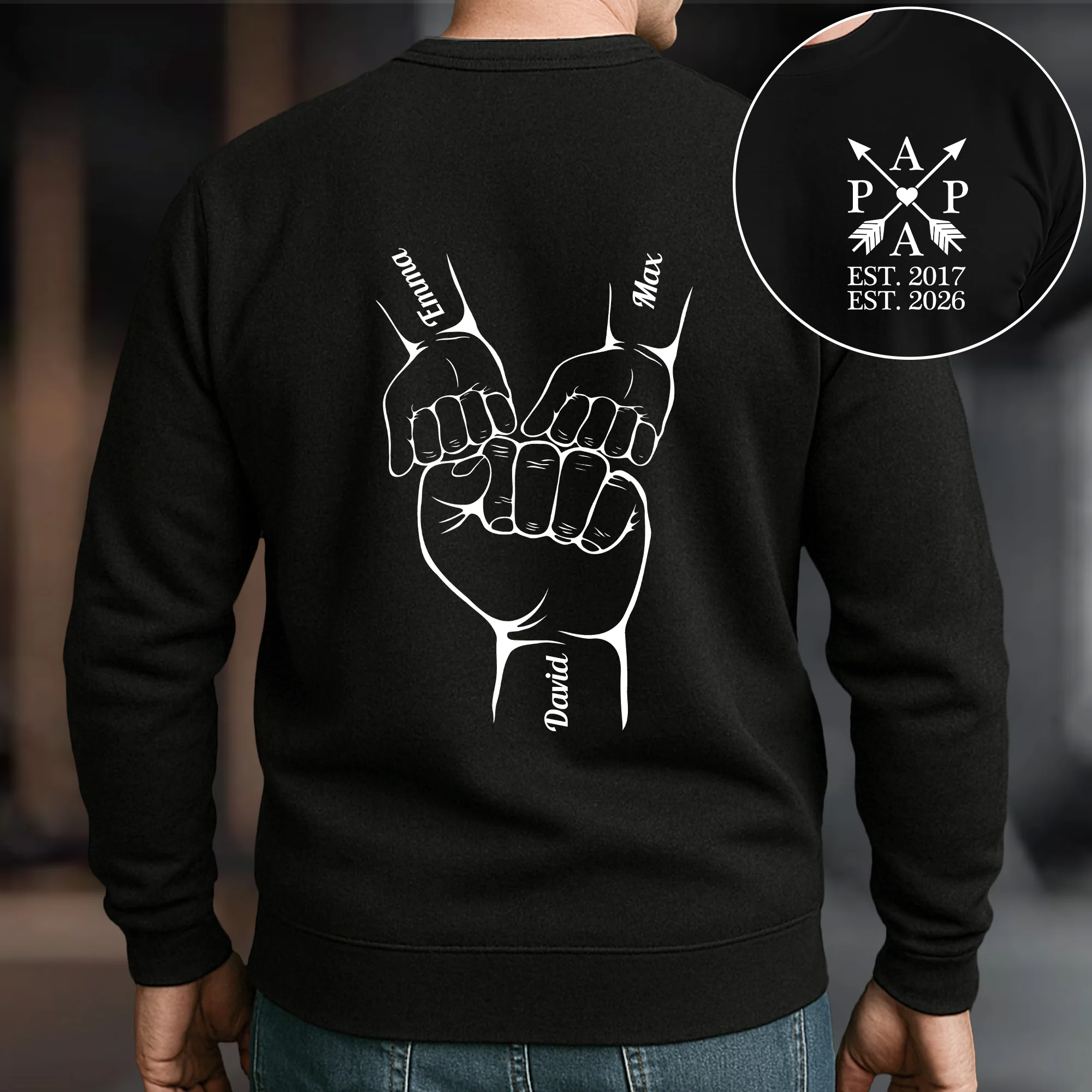 Custom Children's Names & Birth Years Gift For Dad, Papa, Pop - Personalized Shirt - Image 4