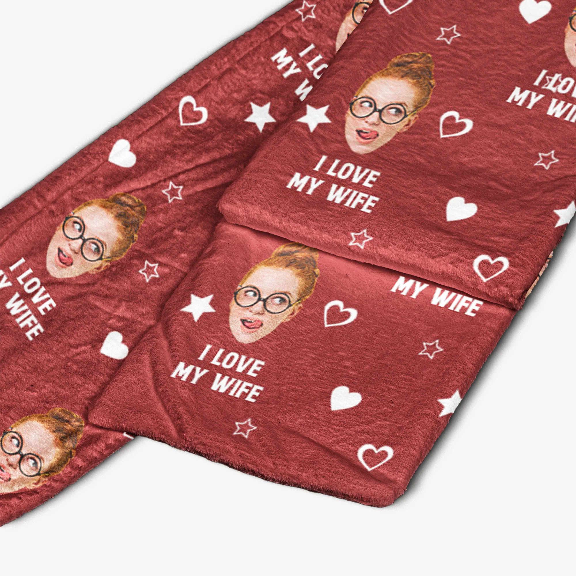 Custom Face For Men Women - Personalized Photo Fleece Scarf - Image 5