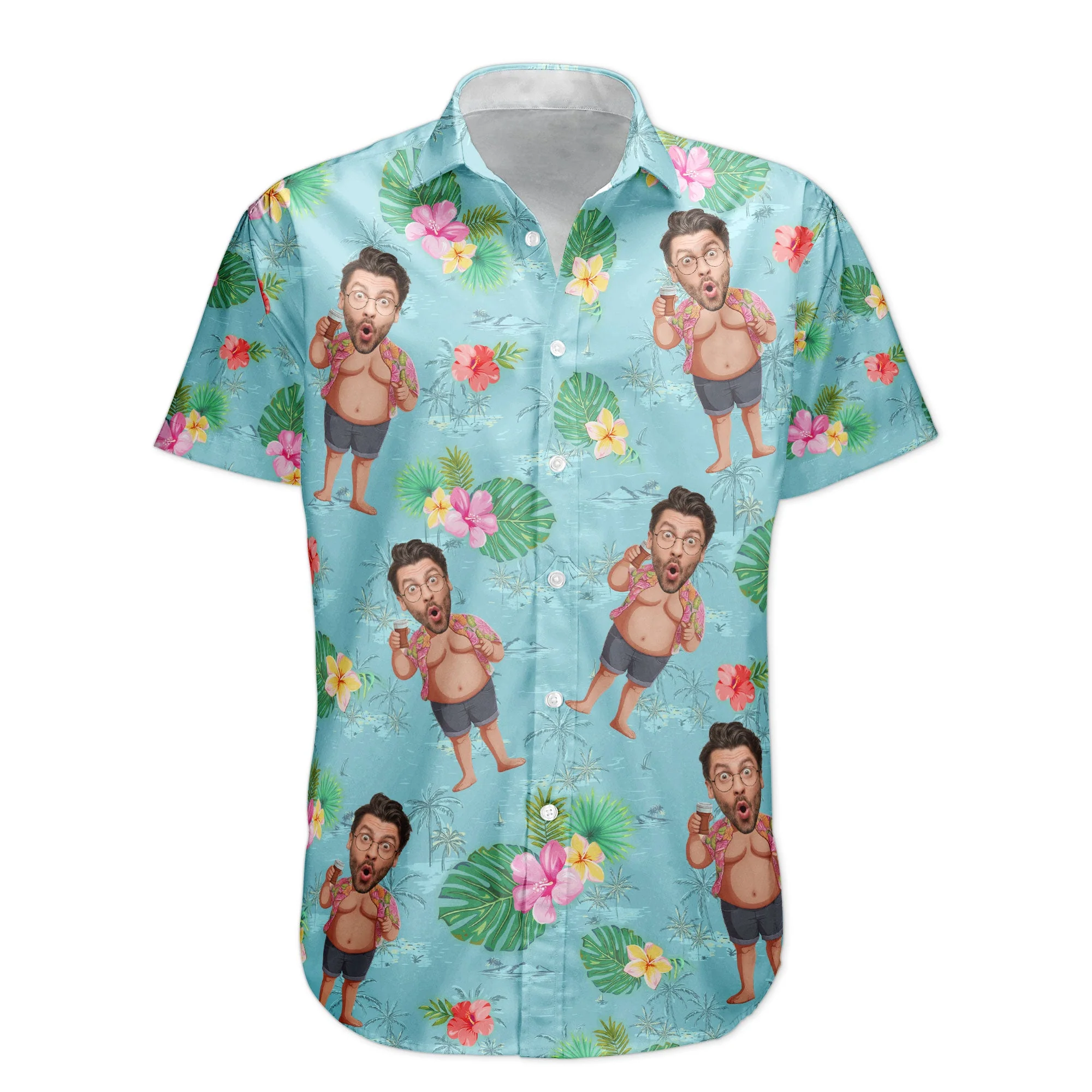 Custom Face Funny - Personalized Photo Hawaiian Shirt - Image 6