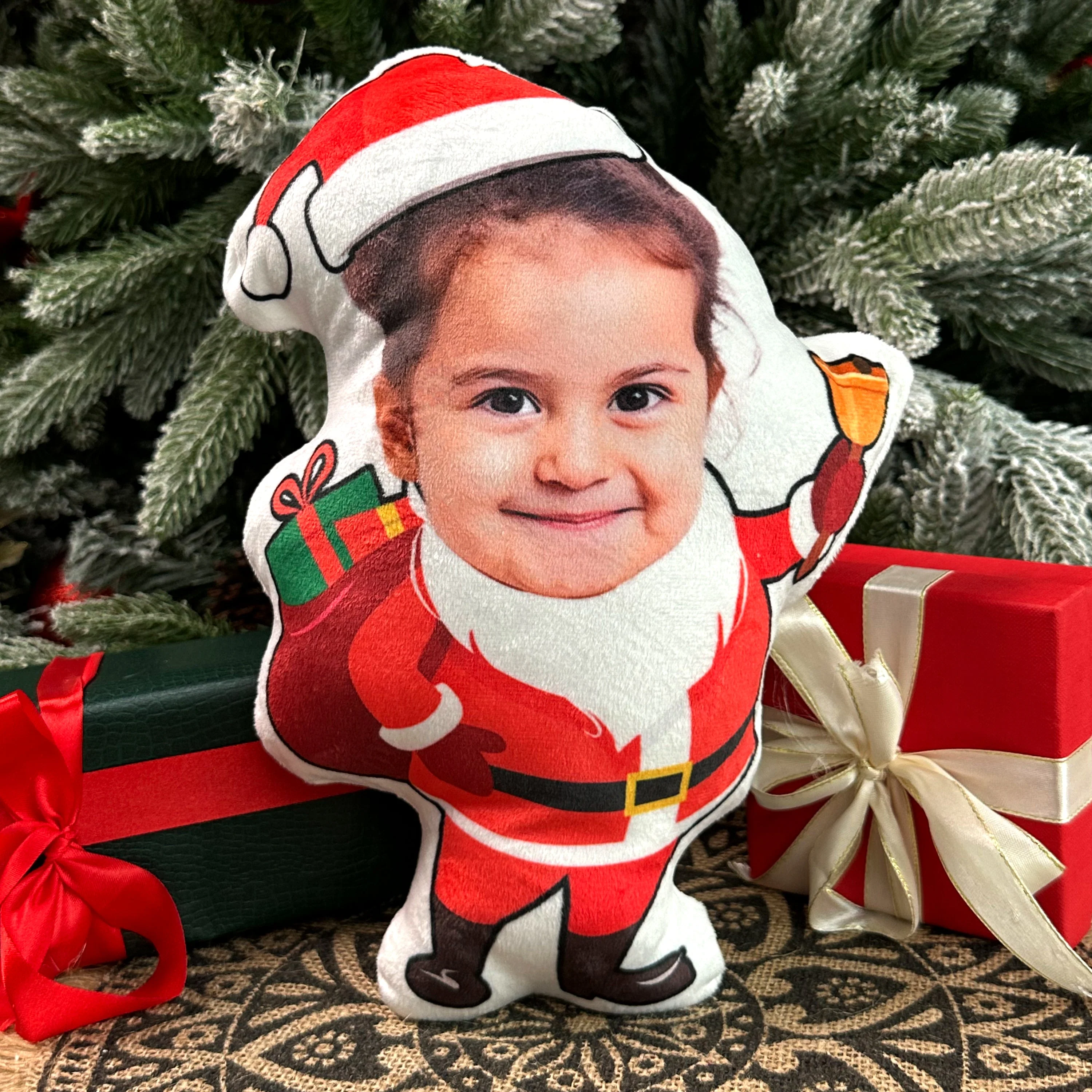 Custom Face Kid Christmas - Personalized Photo Custom Shaped Pillow - Image 4