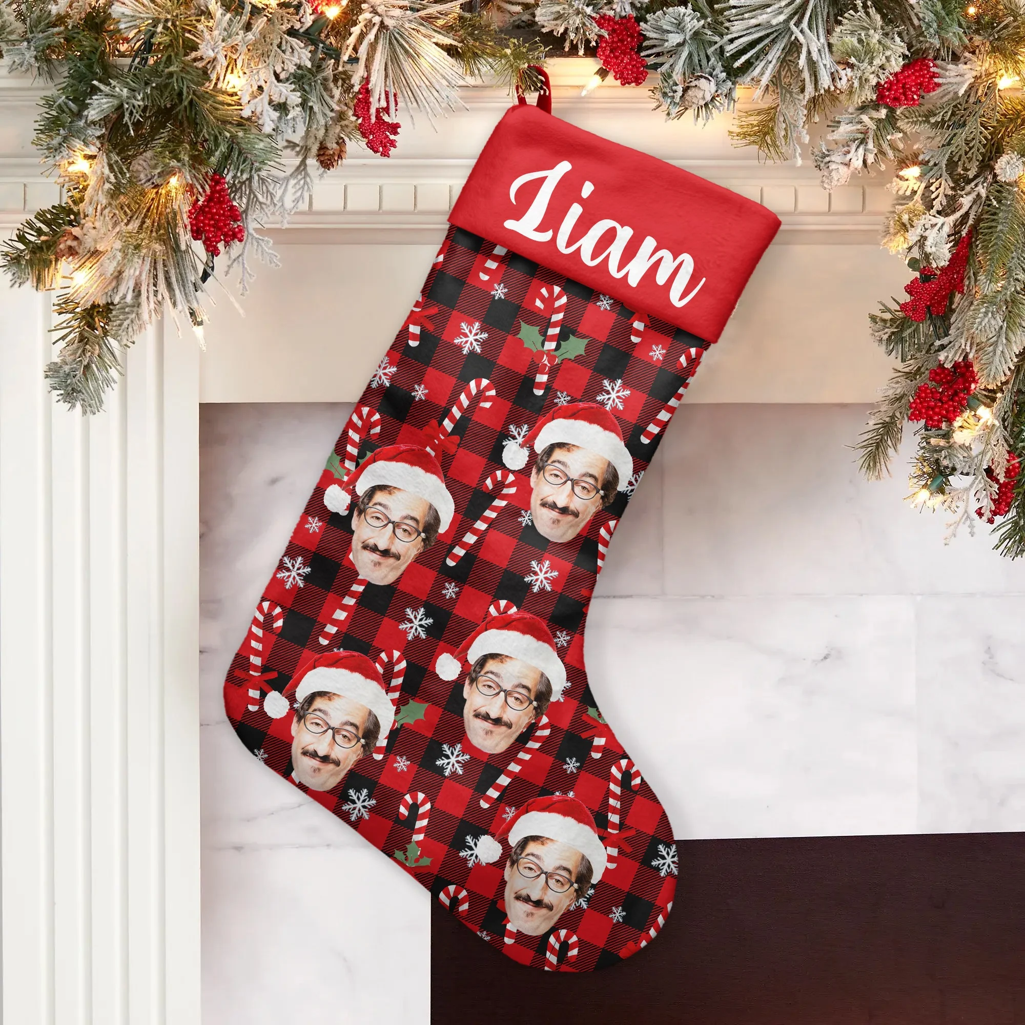 Custom Face - Personalized Photo Stocking - Image 3