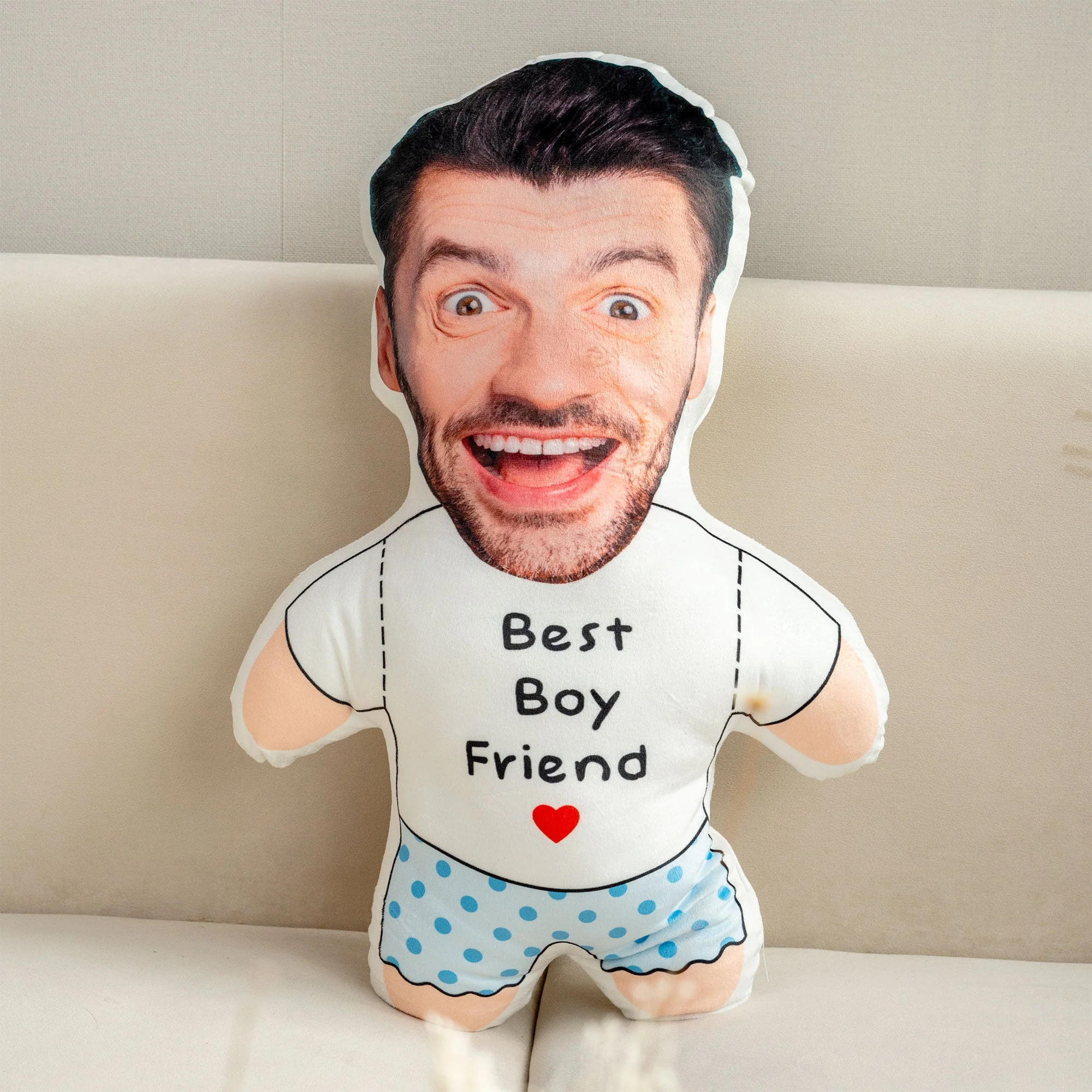 Custom Face Pillow - Personalized Photo Custom Shaped Pillow - Birthday Gifts For Her, Him - Image 3