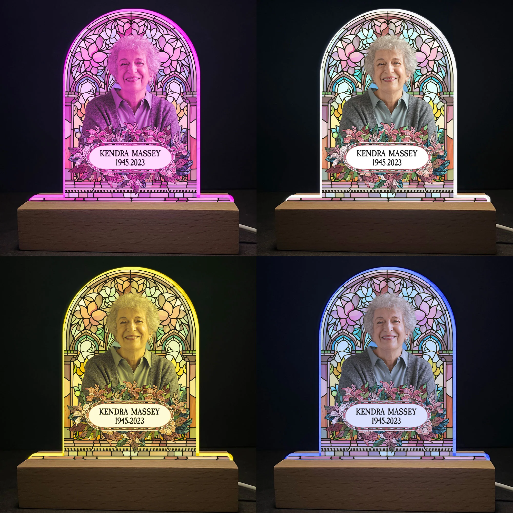 Custom Face Stained Glass - Personalized Photo LED Light - Image 5