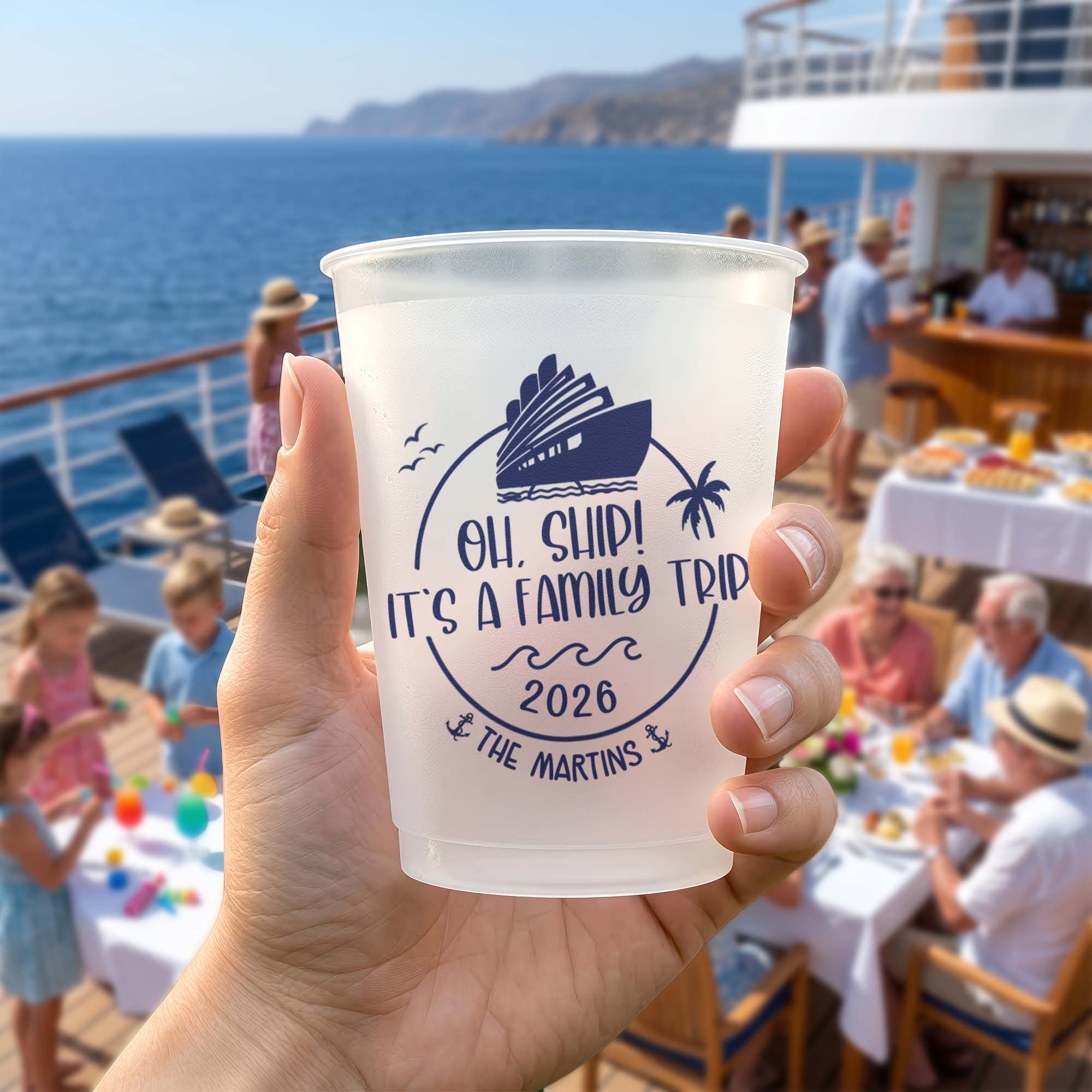 Custom Family Oh, Ship! It's A Family Trip - Crusing Family Trip, Friends Trip, Cruise Trip - Personalized Cups - Image 3