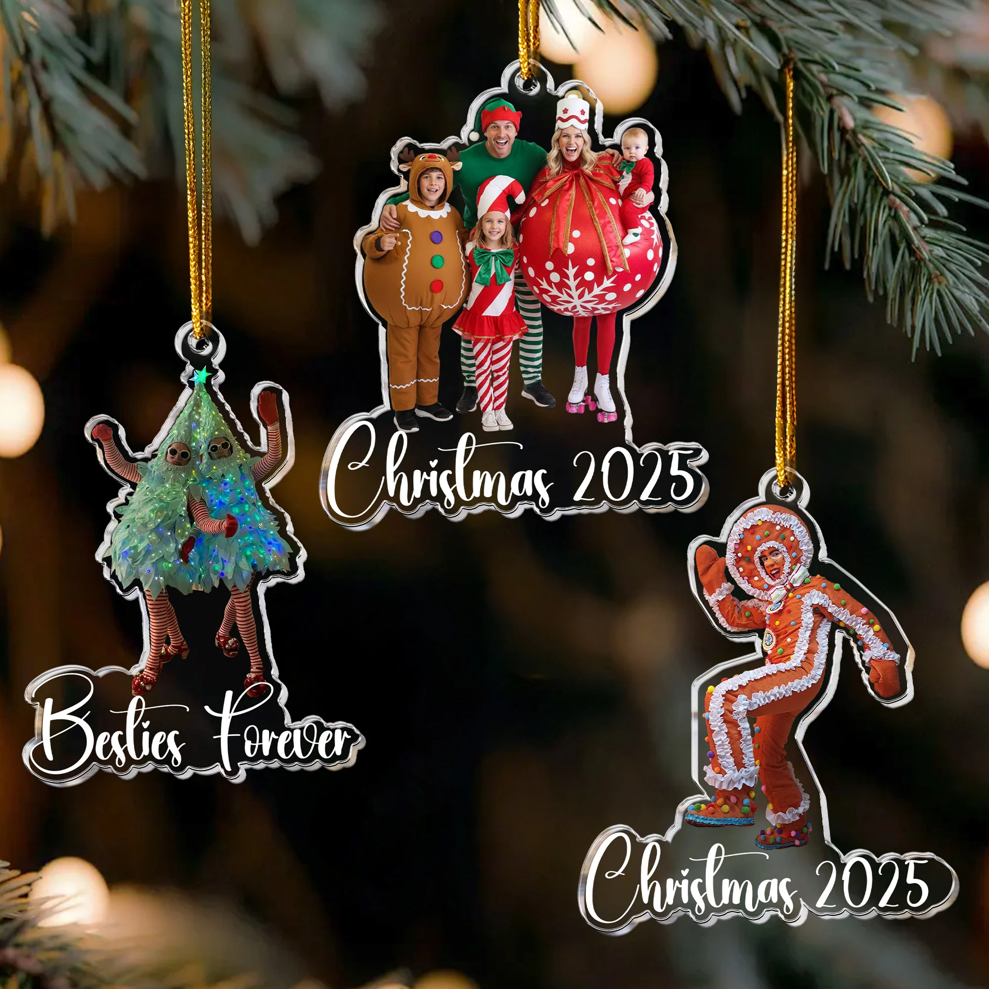 Custom Family Photo Christmas - 1st Baby, Family, Couples, Pet Lovers - Personalized Acrylic Photo Ornament - Image 7