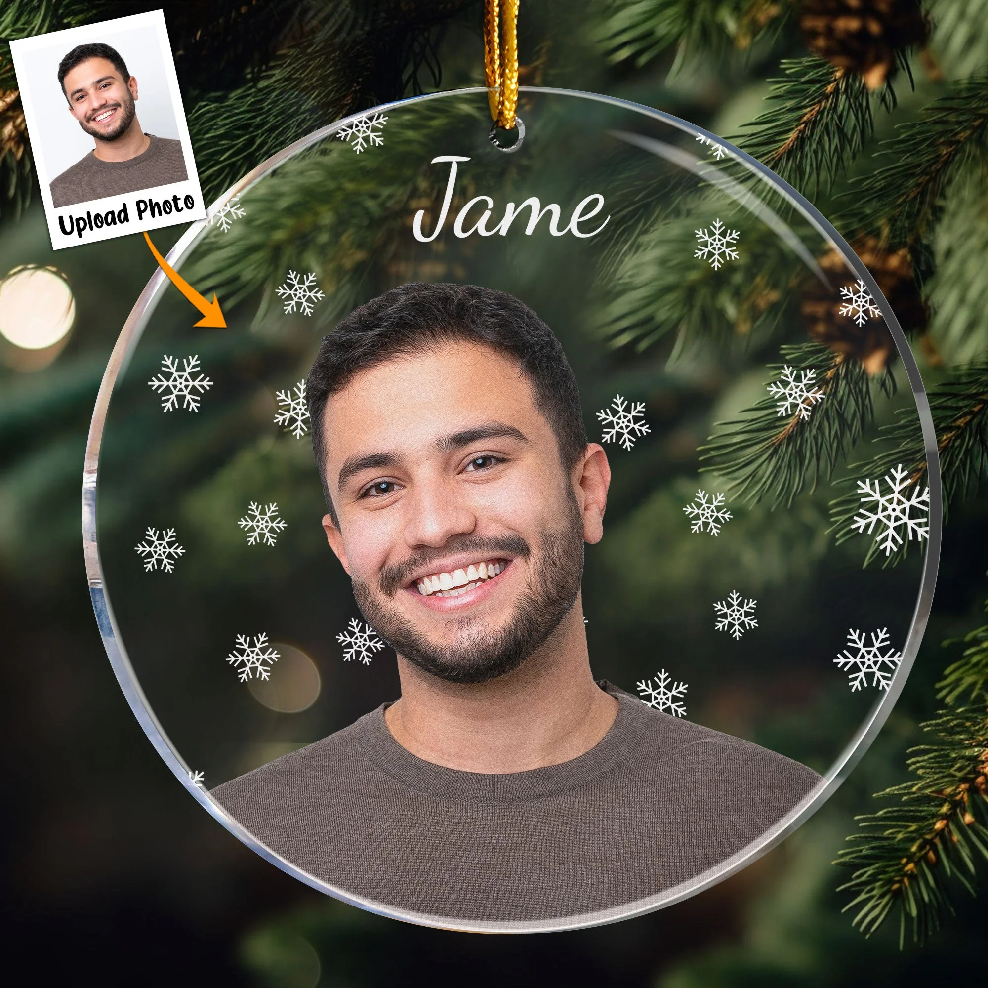 Custom Family Photo Ornament - Personalized Acrylic Photo Ornament - Image 6