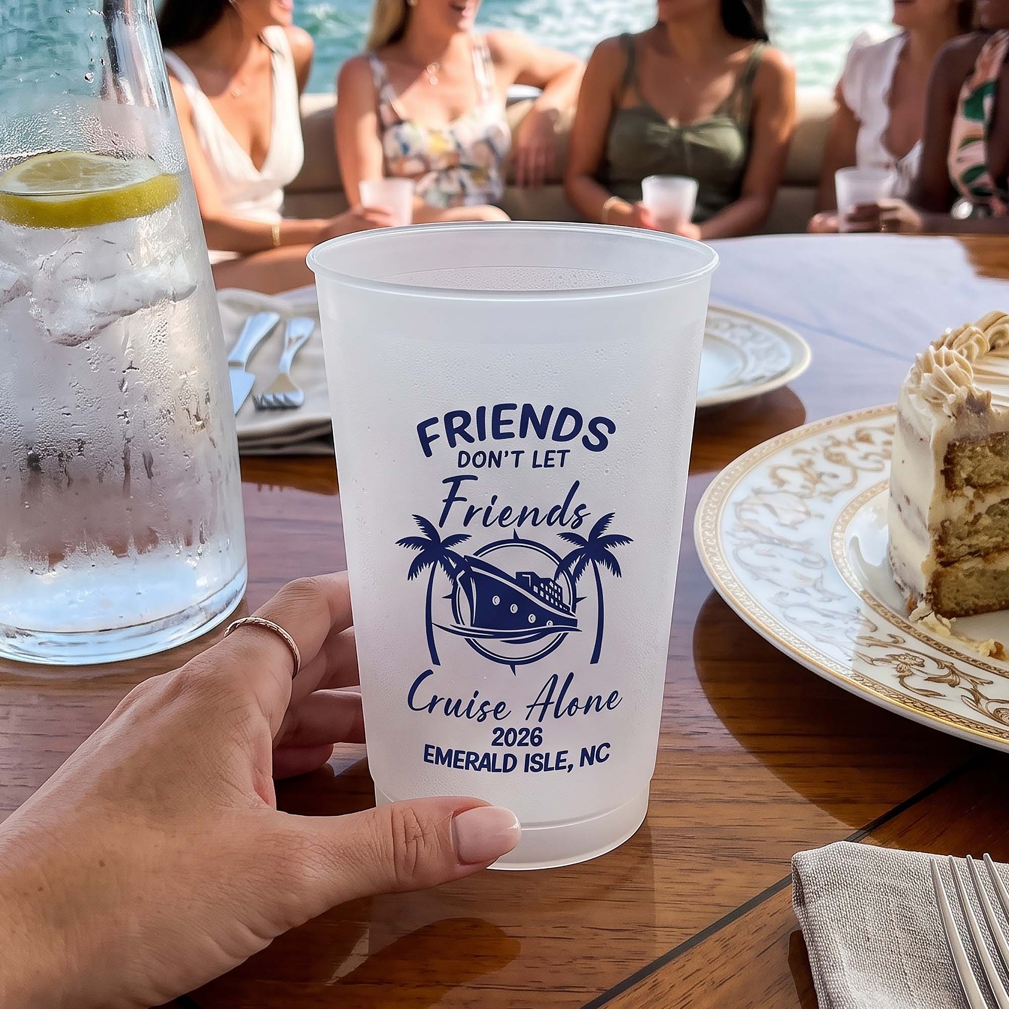 Custom Friends Don't Let Friends Cruise Alone - Crusing Friends Trip, Besties Trip, Cruise Trip - Personalized Cups - Image 4