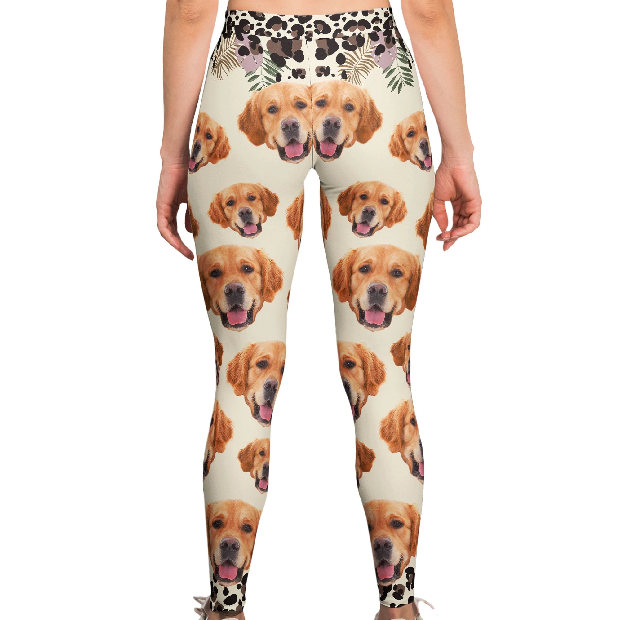 Custom Funny Dog Face - Personalized Photo Leggings - Image 5