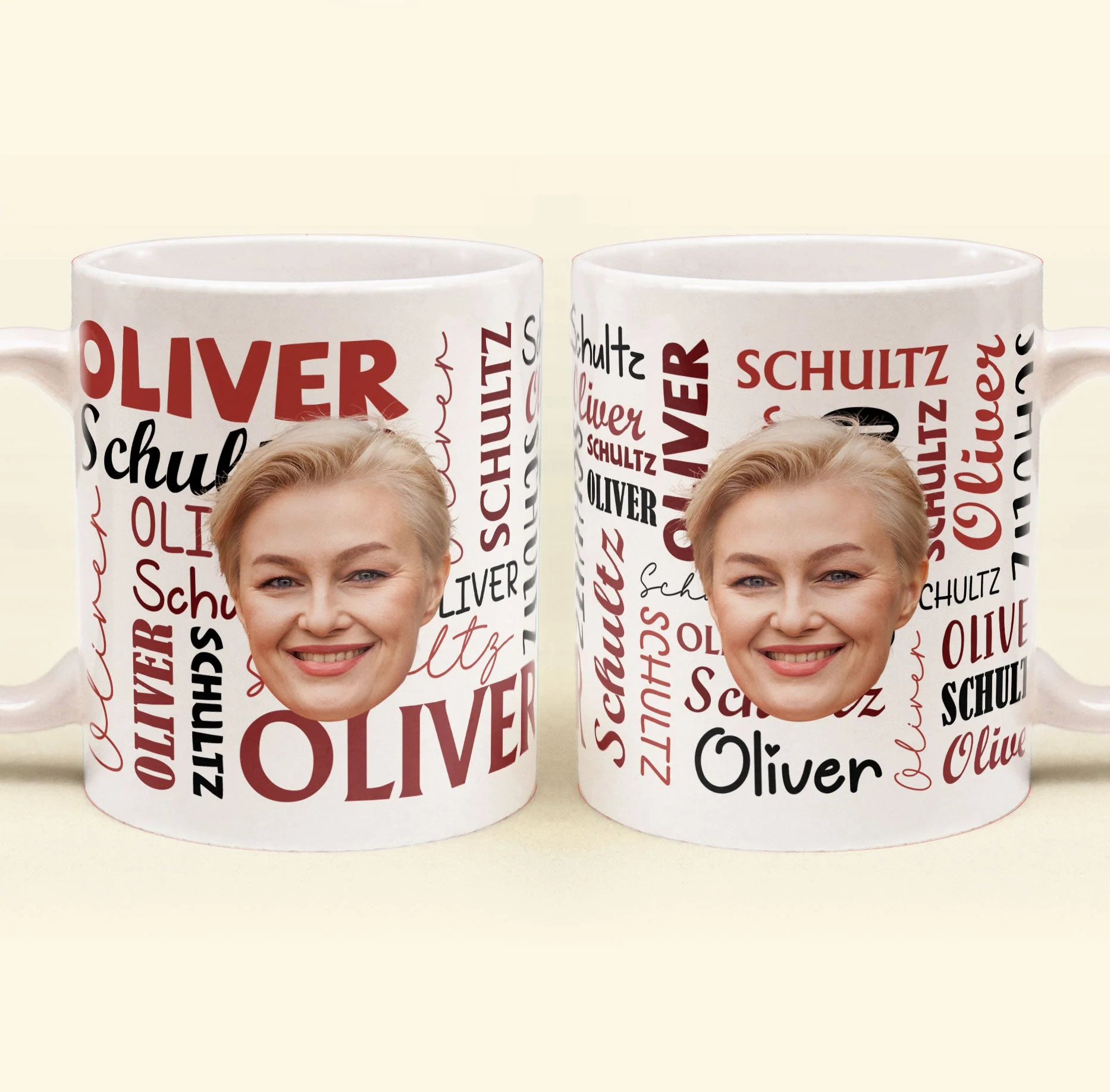Custom Funny Face Signature Style - Personalized Photo Mug - Image 4