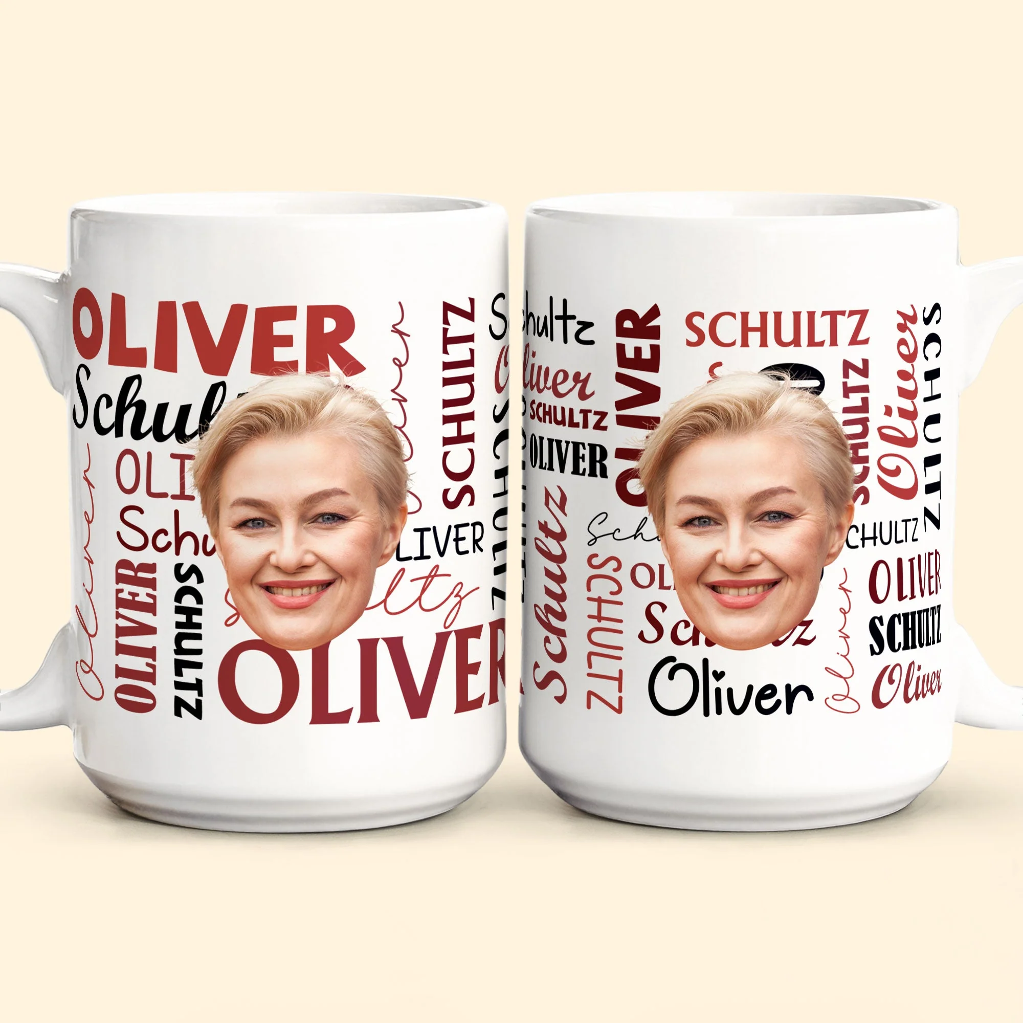 Custom Funny Face Signature Style - Personalized Photo Mug - Image 5