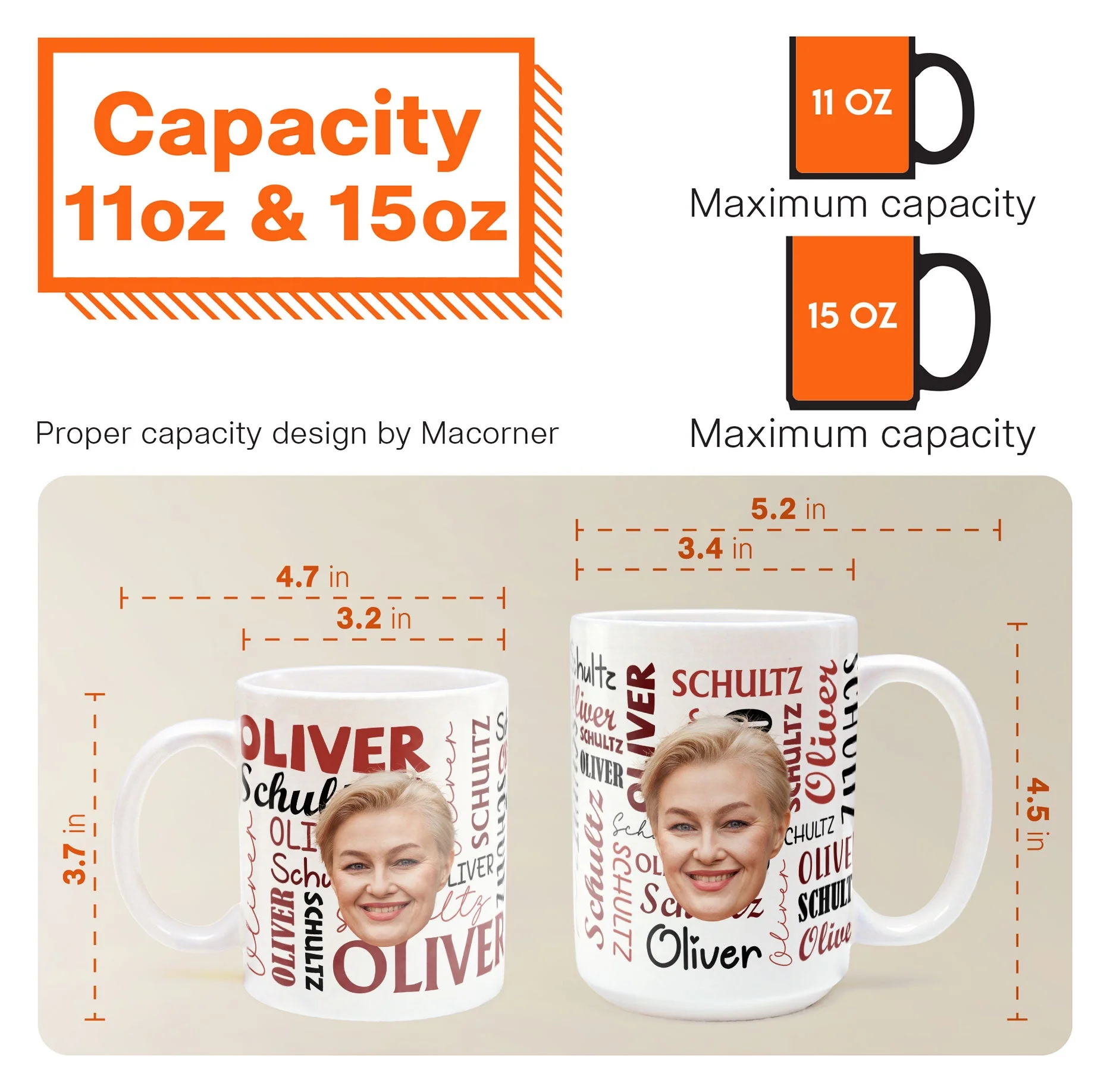 Custom Funny Face Signature Style - Personalized Photo Mug - Image 8