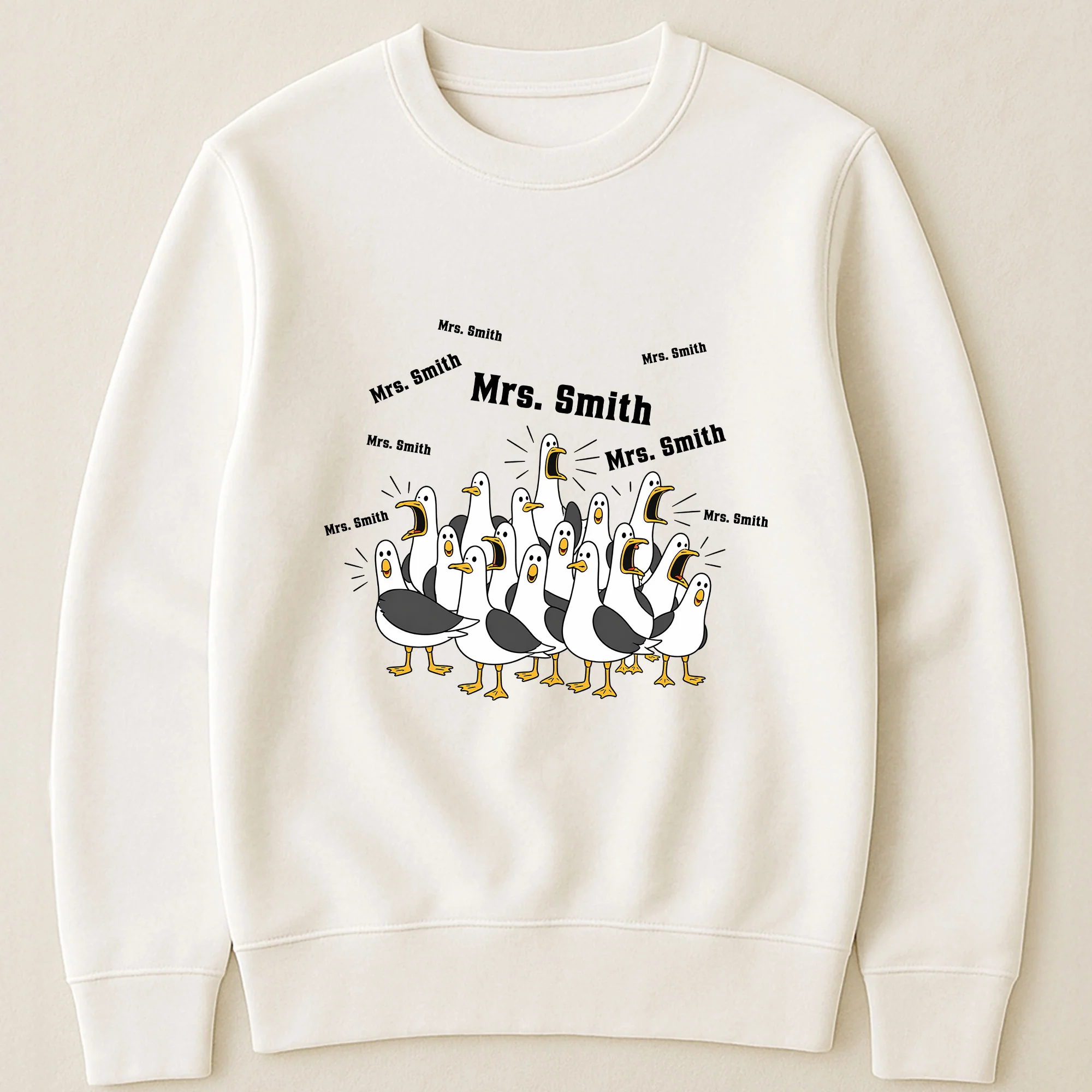 Custom Funny Seagulls Teacher - Personalized Shirt - Image 3