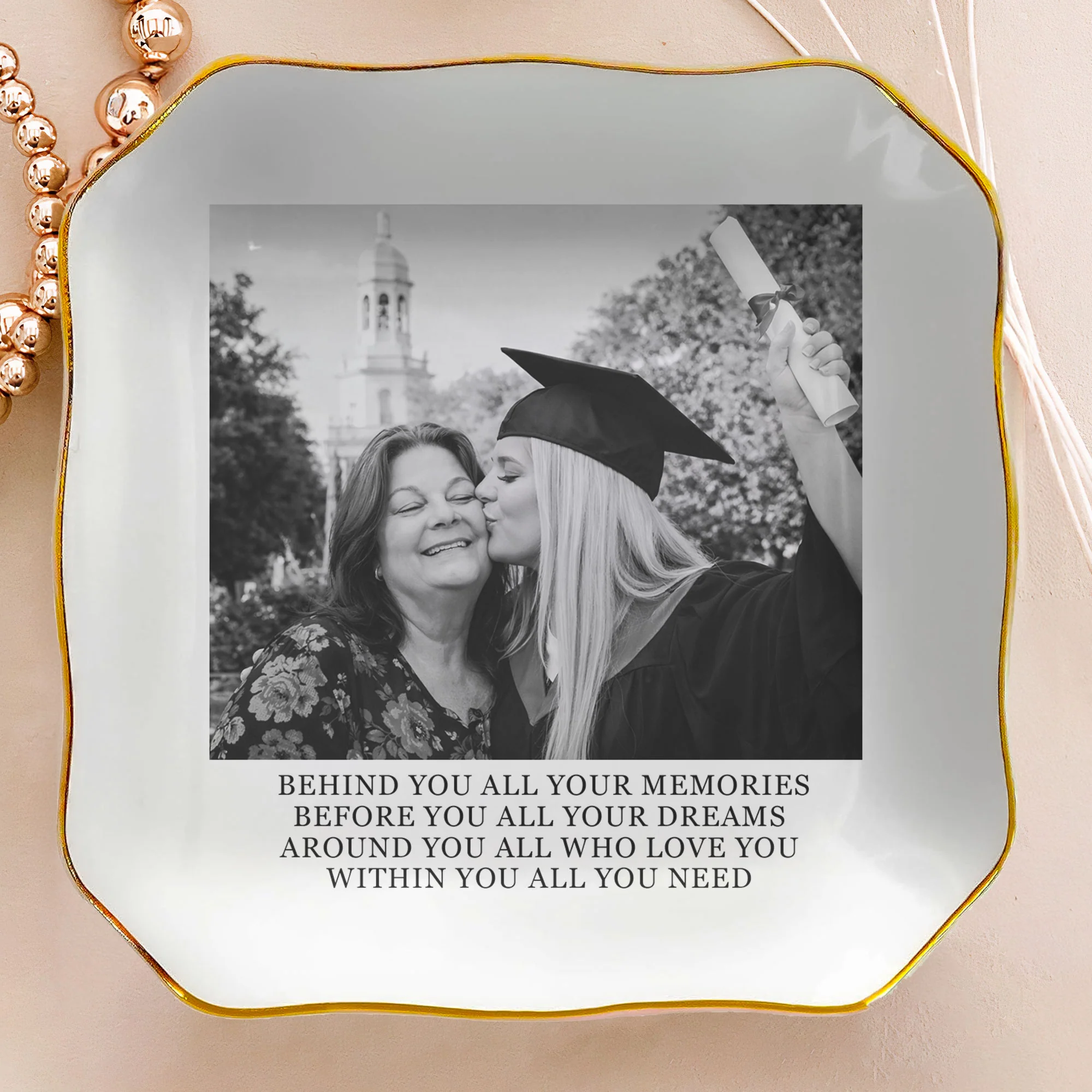 Custom Graduation Photo - Graduated Gifts For Her, Sister, Daughter, Friends - Personalized Photo Jewelry Dish - Image 6