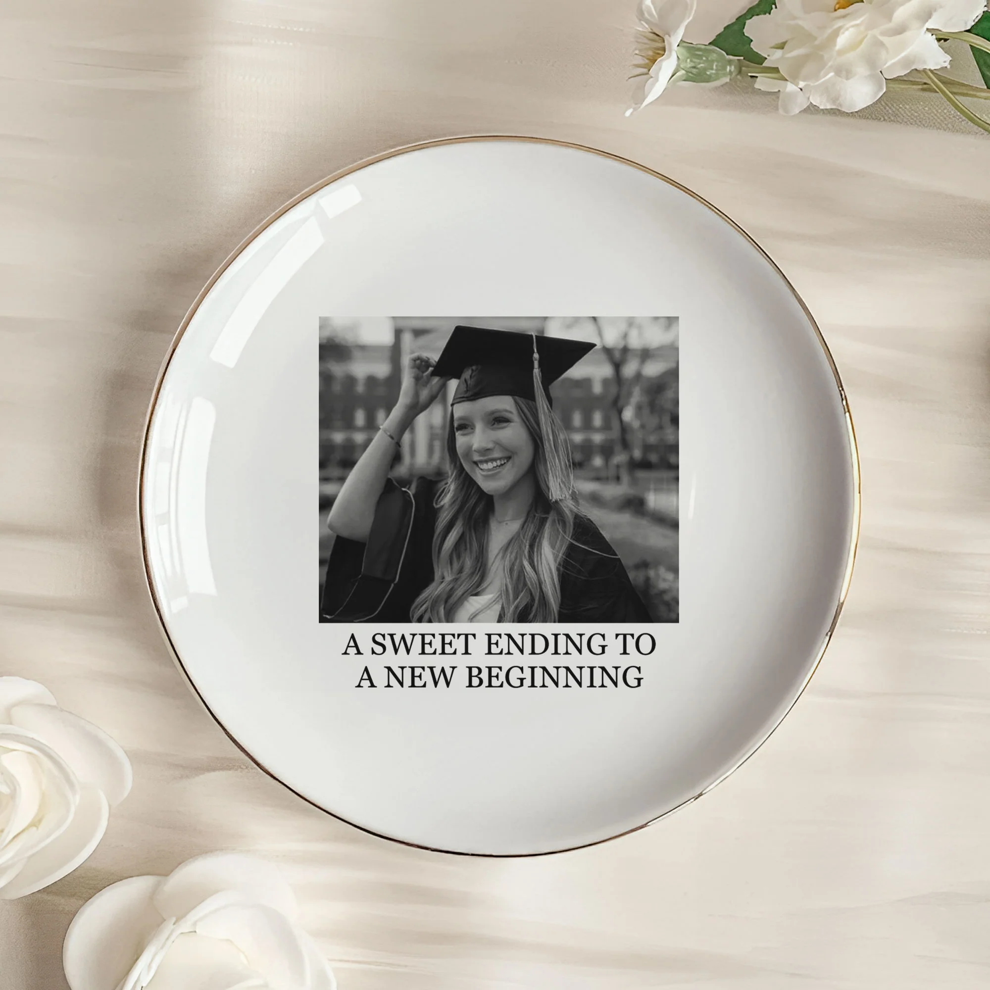 Custom Graduation Photo - Graduated Gifts For Her, Sister, Daughter, Friends - Personalized Photo Jewelry Dish - Image 8