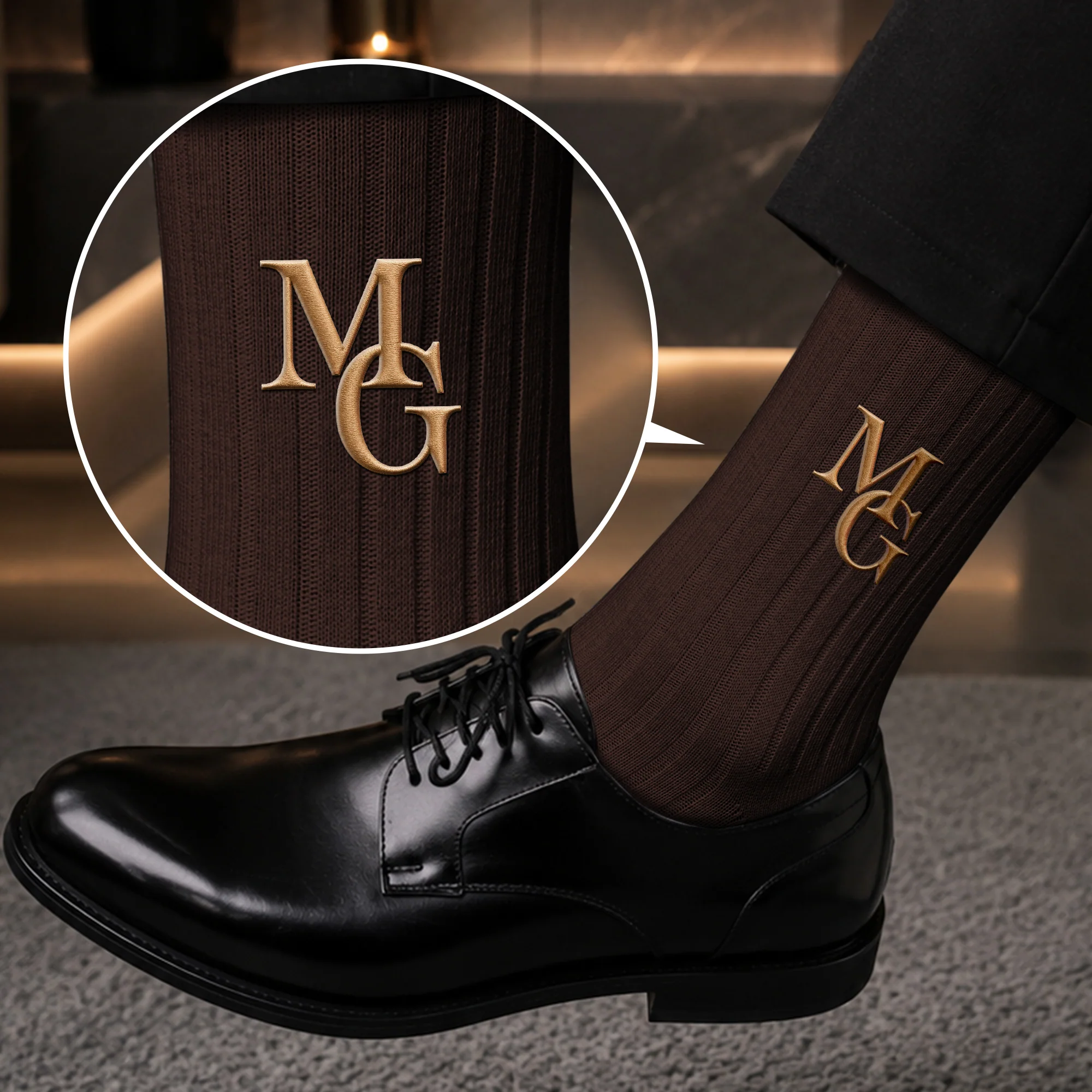 Custom Initials Wedding Gifts For Groomsman Best Man Wedding Party Gifts - Personalized Socks - Image 2