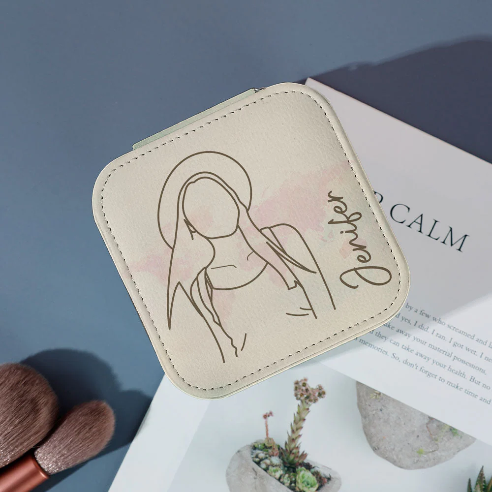 Custom Line Drawing - Personalized Photo Jewelry Box - Image 2