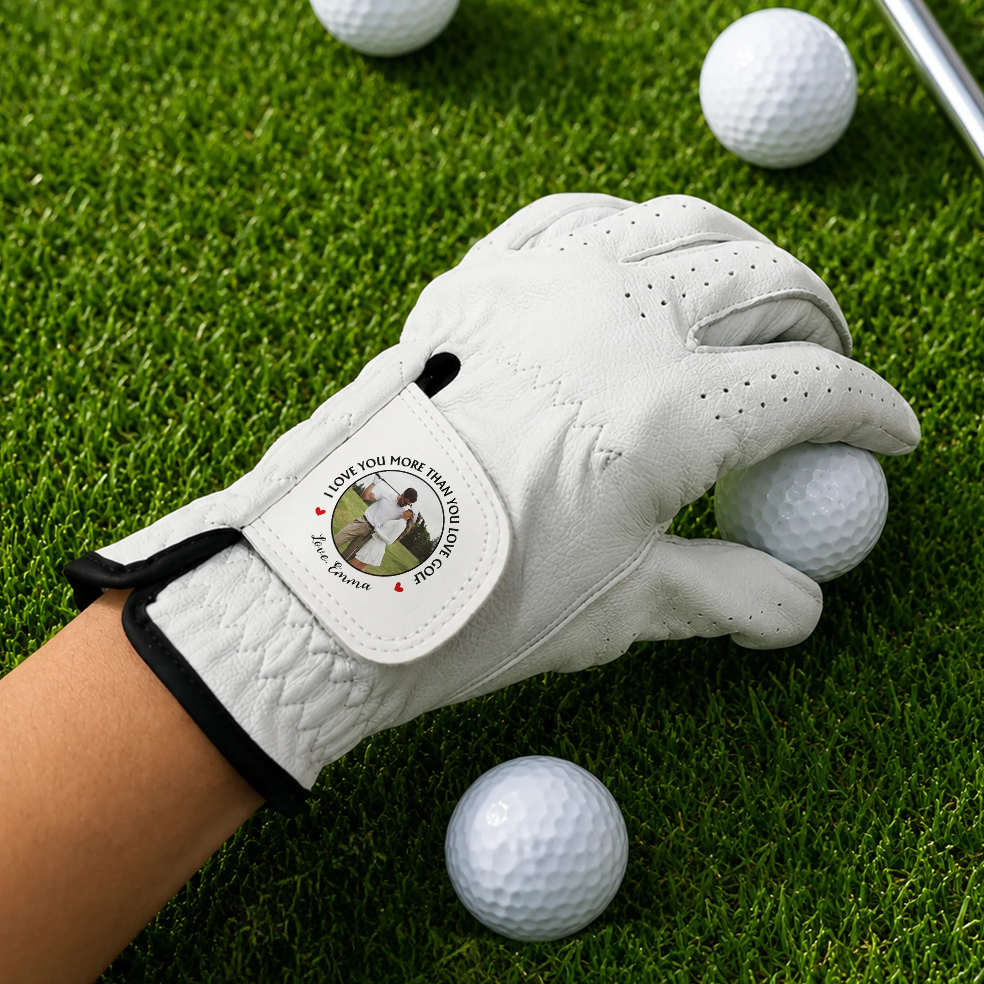 Custom Love Message Golf Gifts Anniversary Golf Gift For Him, Husband, Boyfriend - Personalized Golf Glove - Image 2