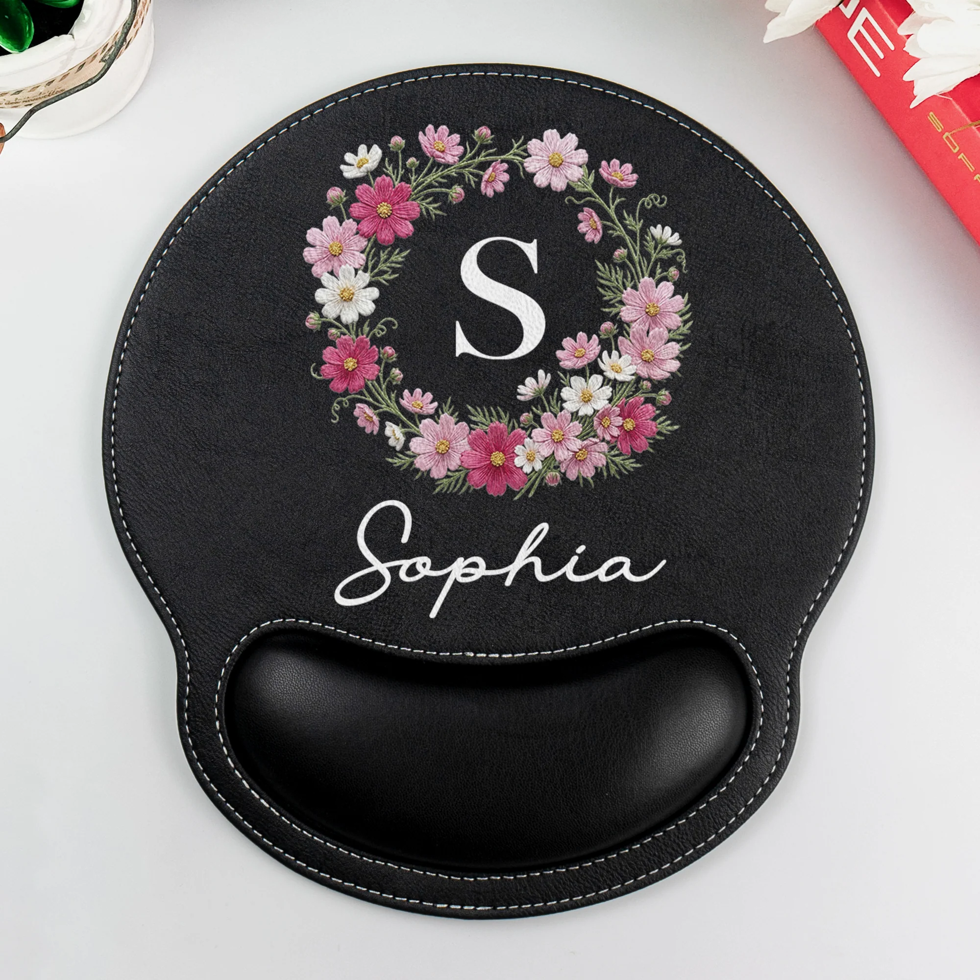Custom Name And Birth Flower For Her Exchange Gift For Women - Personalized Mouse Pad - Image 6