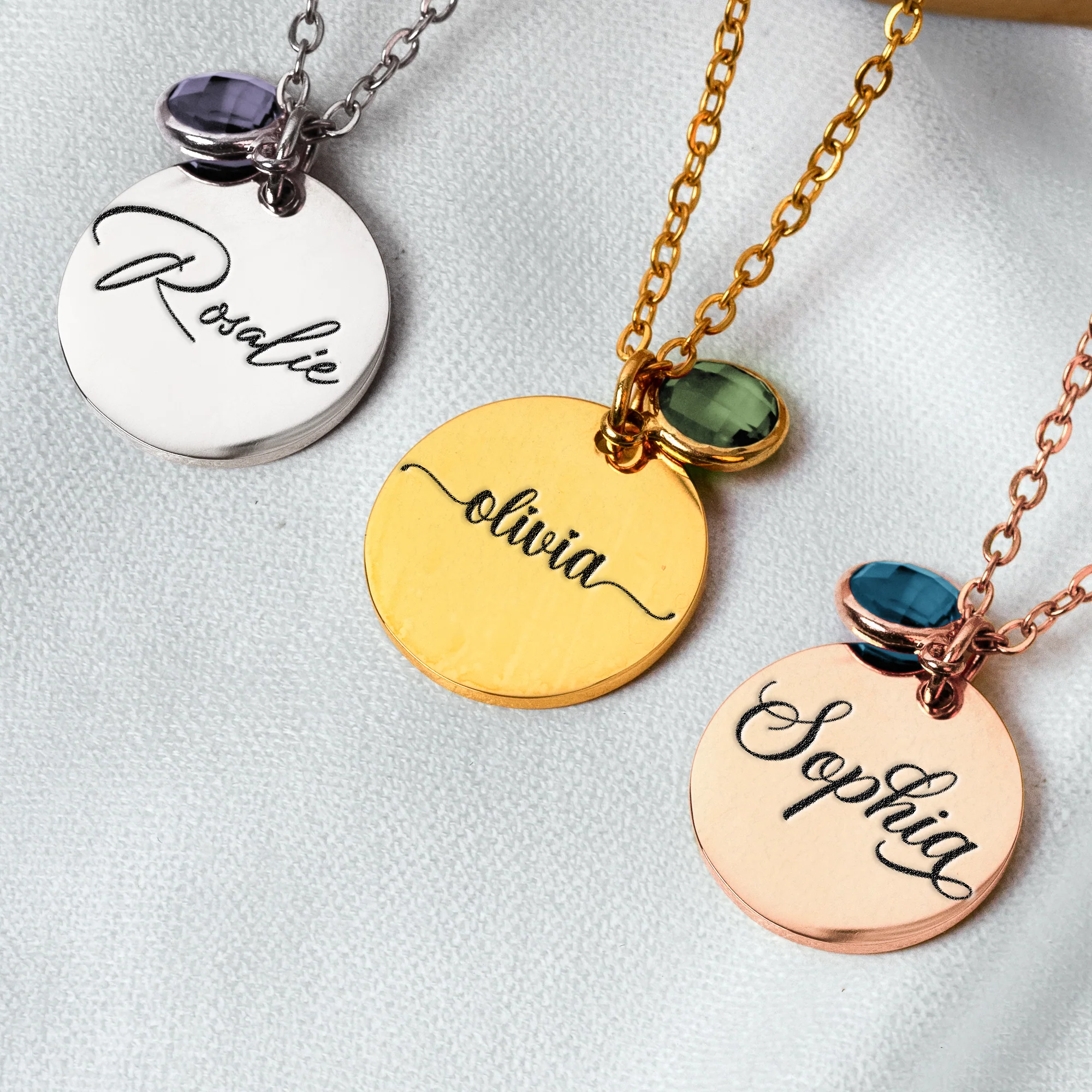 Custom Name Birthstone Gift For Her, Daughter, Sister, Friend - Personalized Necklace
