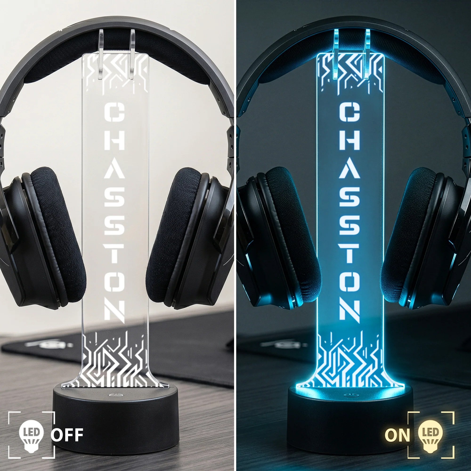 Custom Name Gift For Him Boyfriend Teen Kid Gamer - Personalized Headphone Stand - Image 3