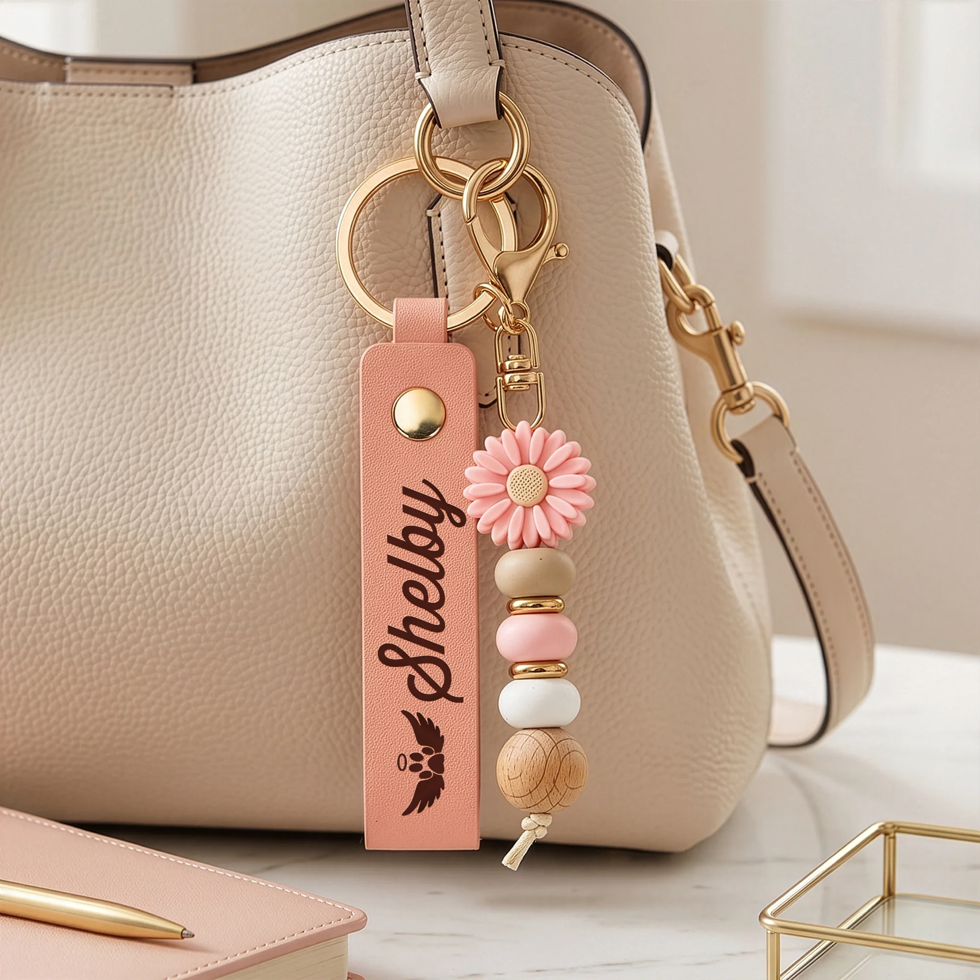 Custom Name Keychain Memorial Gifts Loss Of Pet Gifts - Personalized Beaded Keychain - Image 5