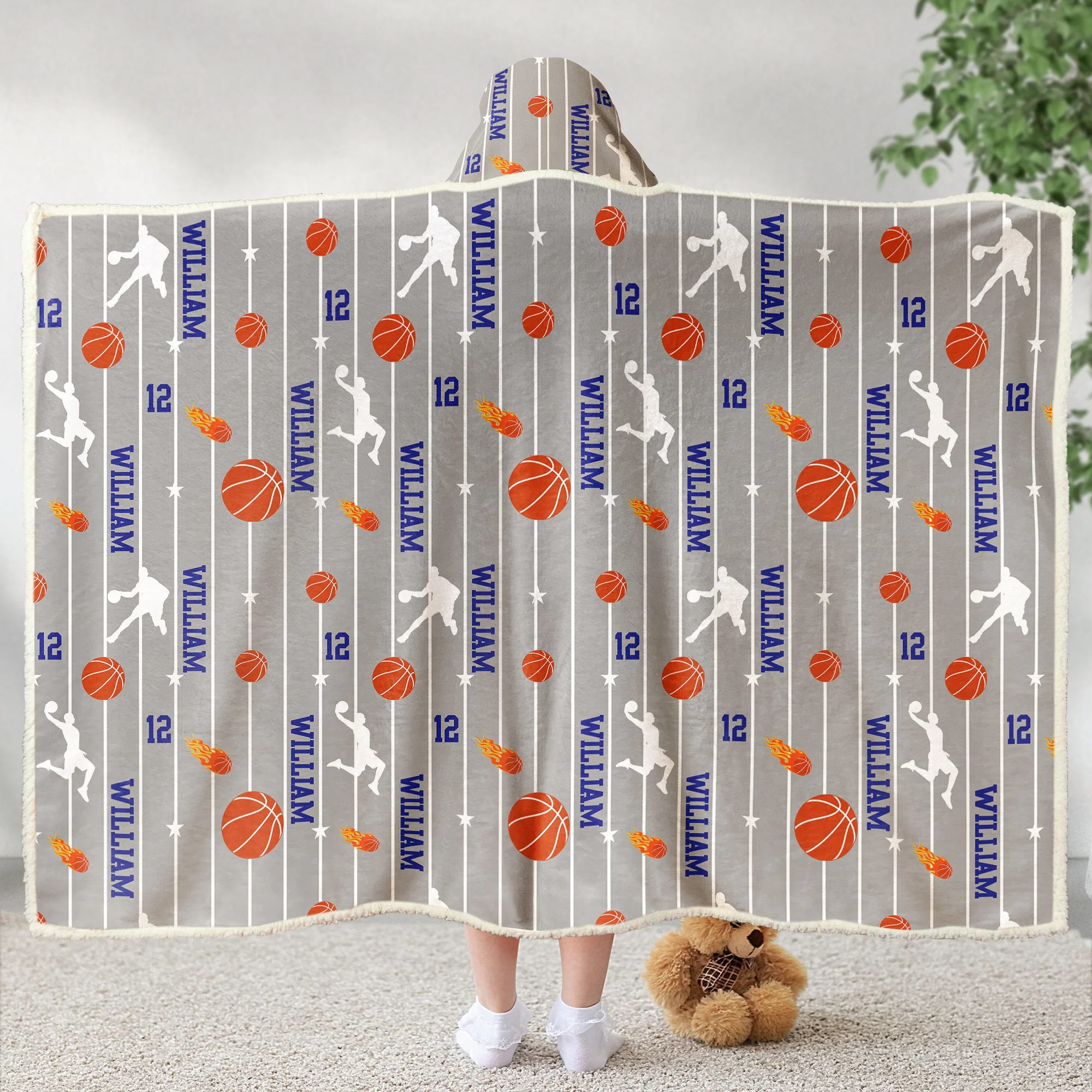 Custom Name & Number For Baseball, Softball, Soccer, Football, Basketball, Hockey Lover - Personalized Blanket - Image 4