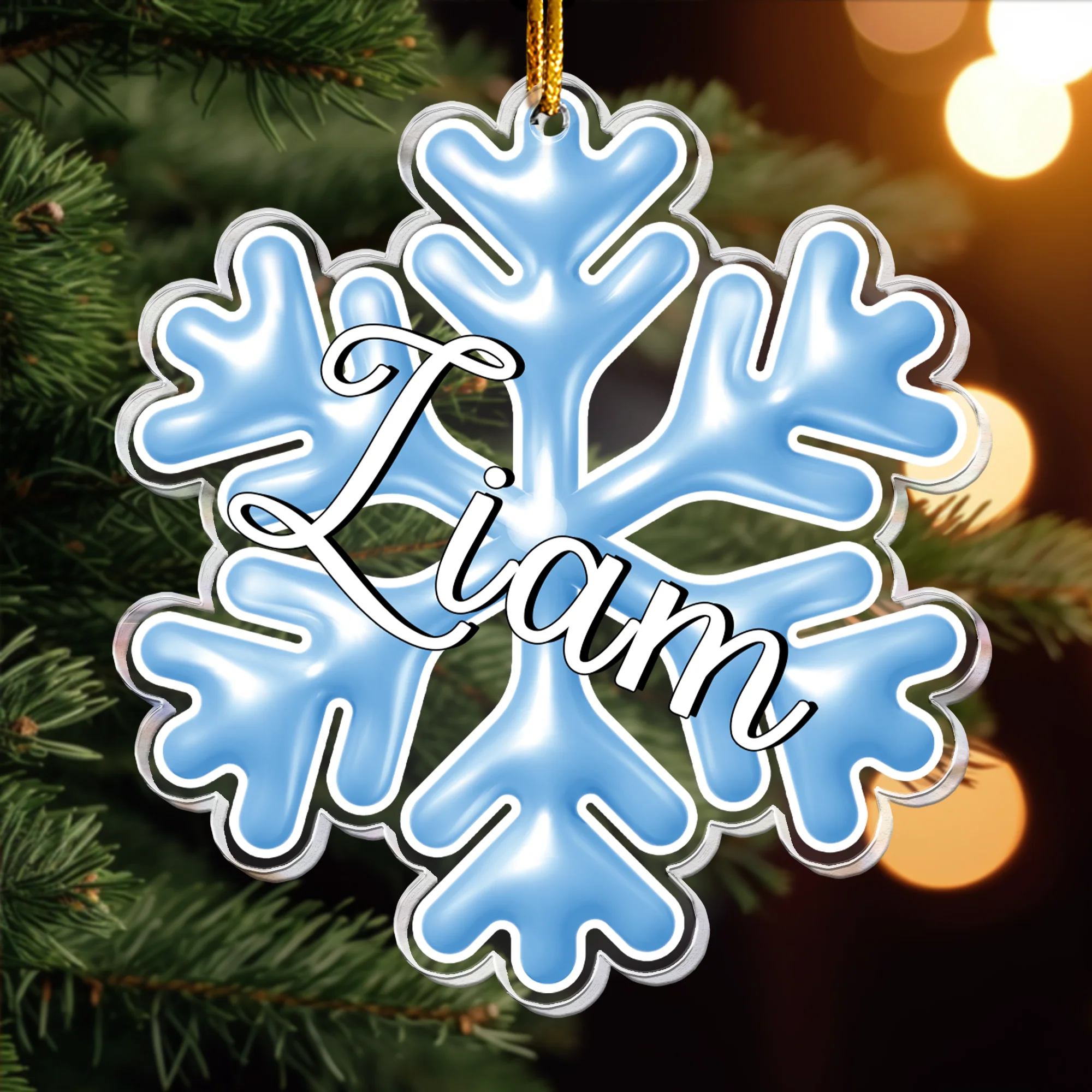 Custom Name Snowflakes For Family, Friends - Personalized Acrylic Ornament - Image 4