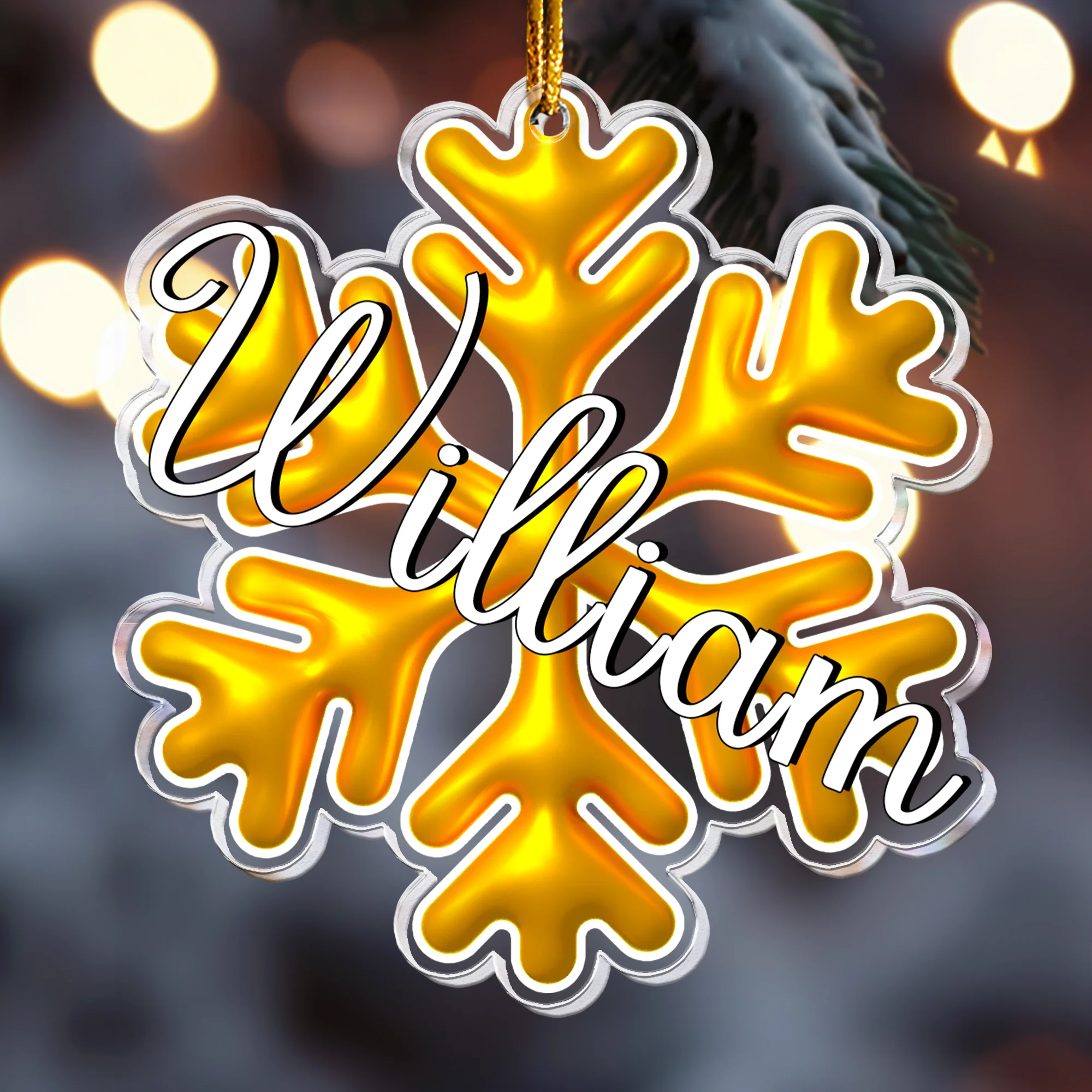 Custom Name Snowflakes For Family, Friends - Personalized Acrylic Ornament - Image 5