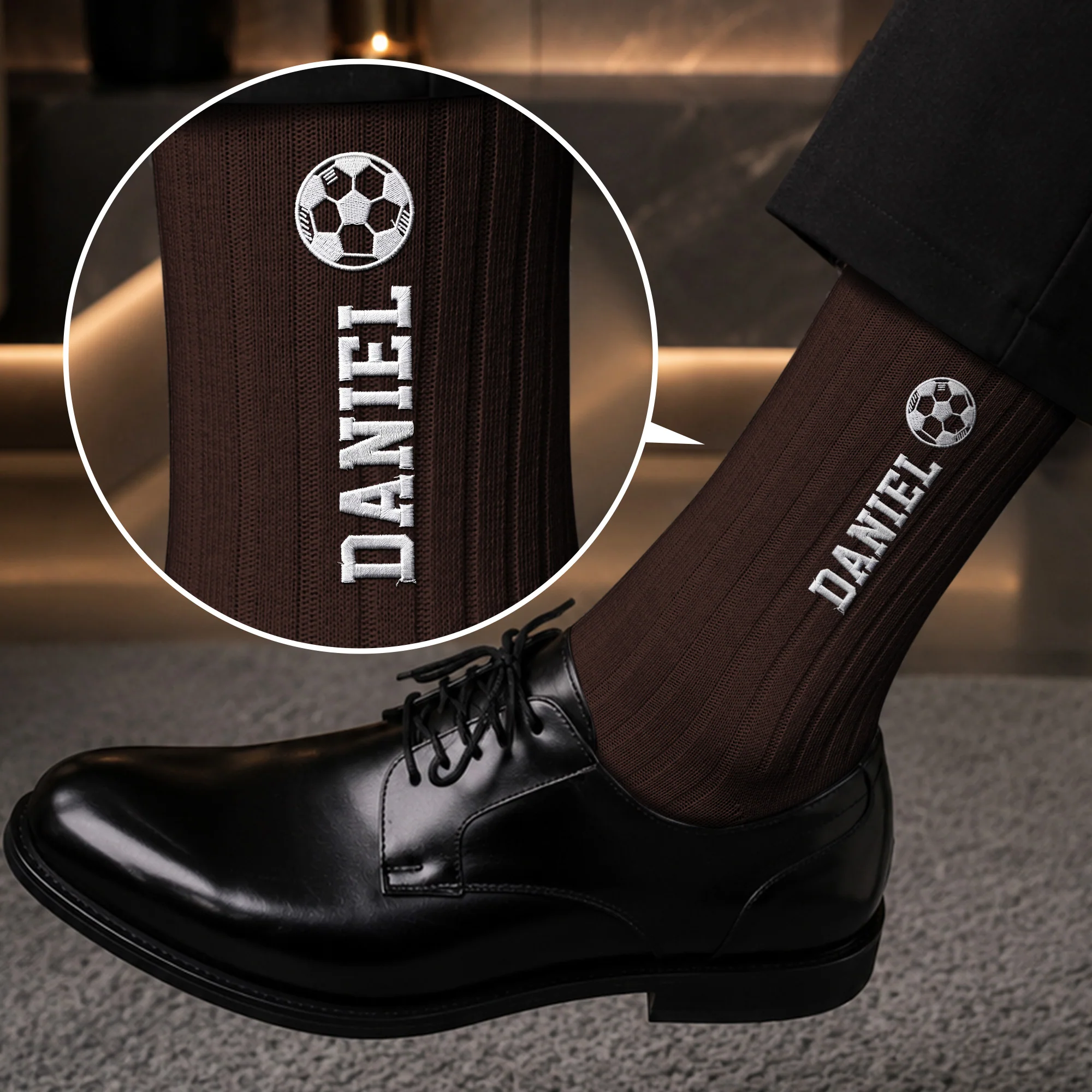 Custom Name & Sport, Baseball, Soccer, Basketball Football - Personalized Socks - Image 2