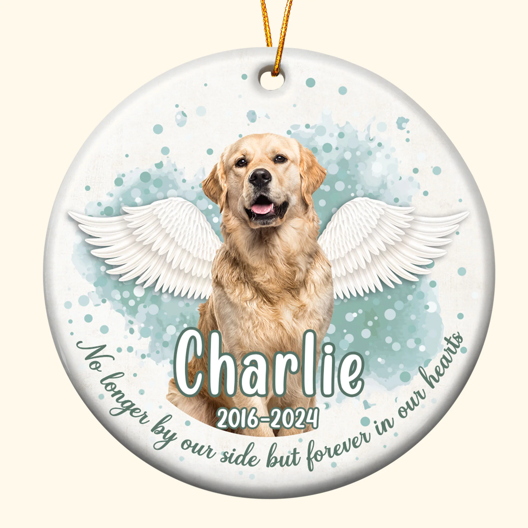 Custom Pet Face Memorial - Personalized Ceramic Photo Ornament - Image 5