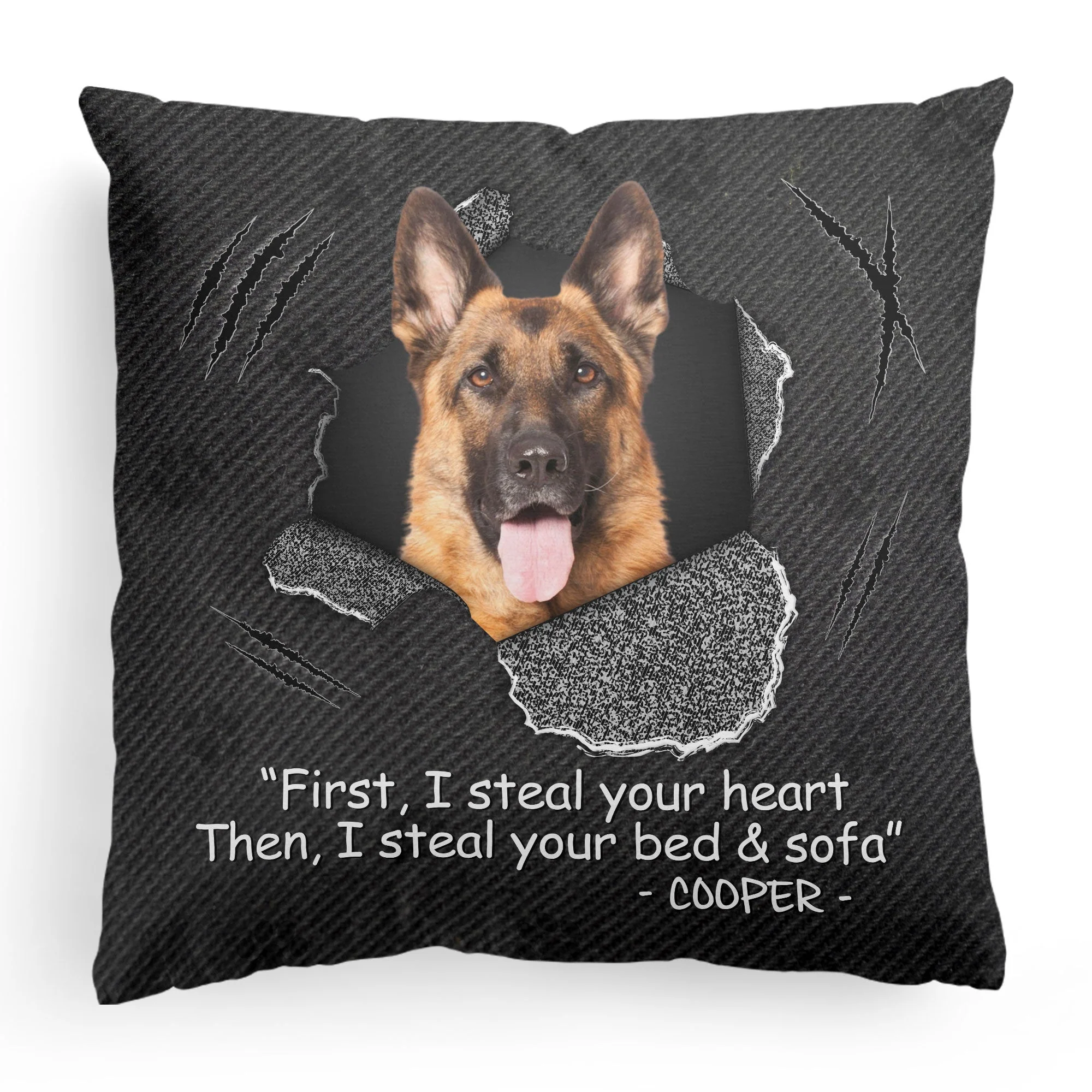 Custom Pet Face Steal Your Heart - Personalized Photo Pillow (Insert Included) - Image 7