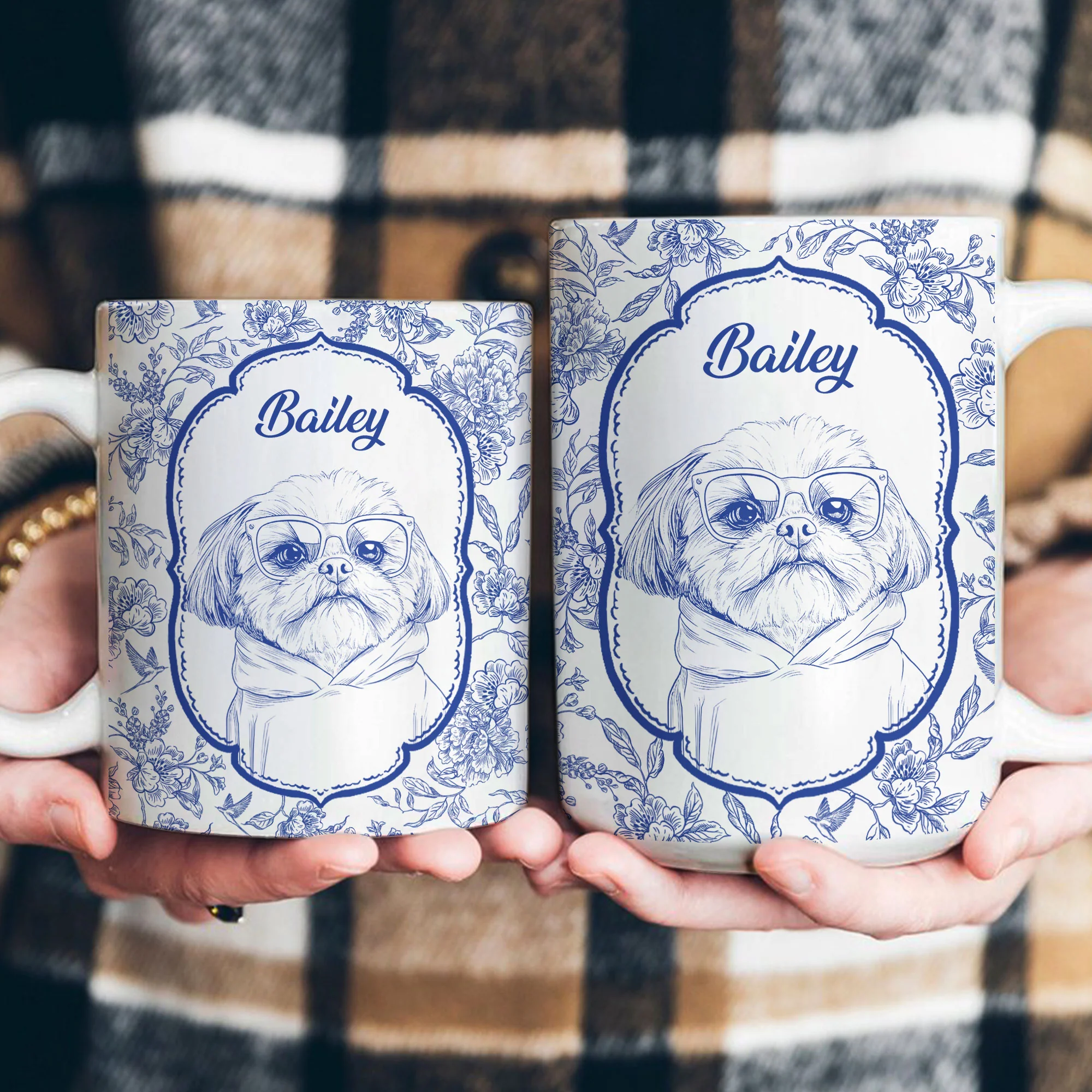 Custom Pet Portrait Mug Unique Gift For Pet Lovers - Personalized Mug - Image 4