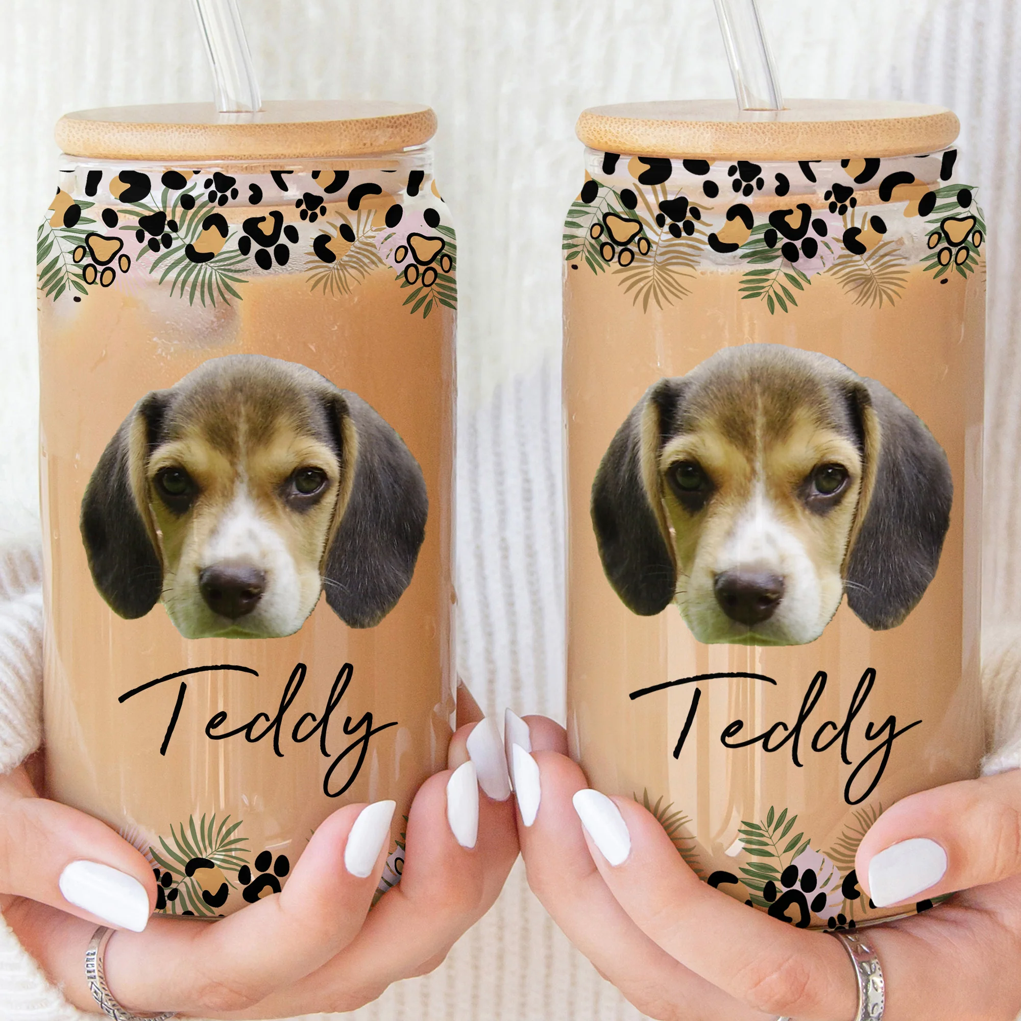 Custom Pet Portrait - Personalized Photo Clear Glass Cup - Image 4
