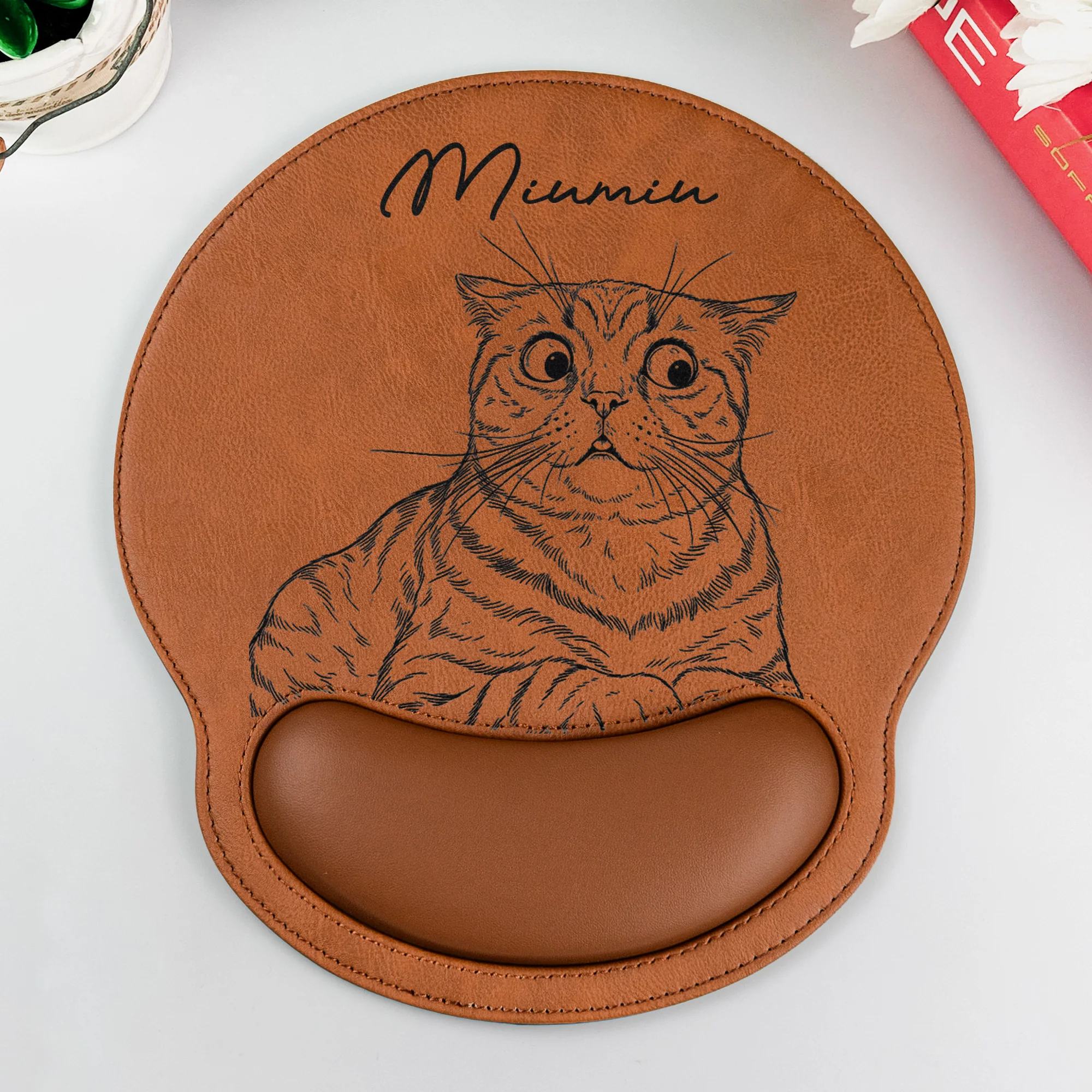 Custom Pet Portrait Sketch Line Art Gift For Pet Lovers - Personalized Mouse Pad - Image 7
