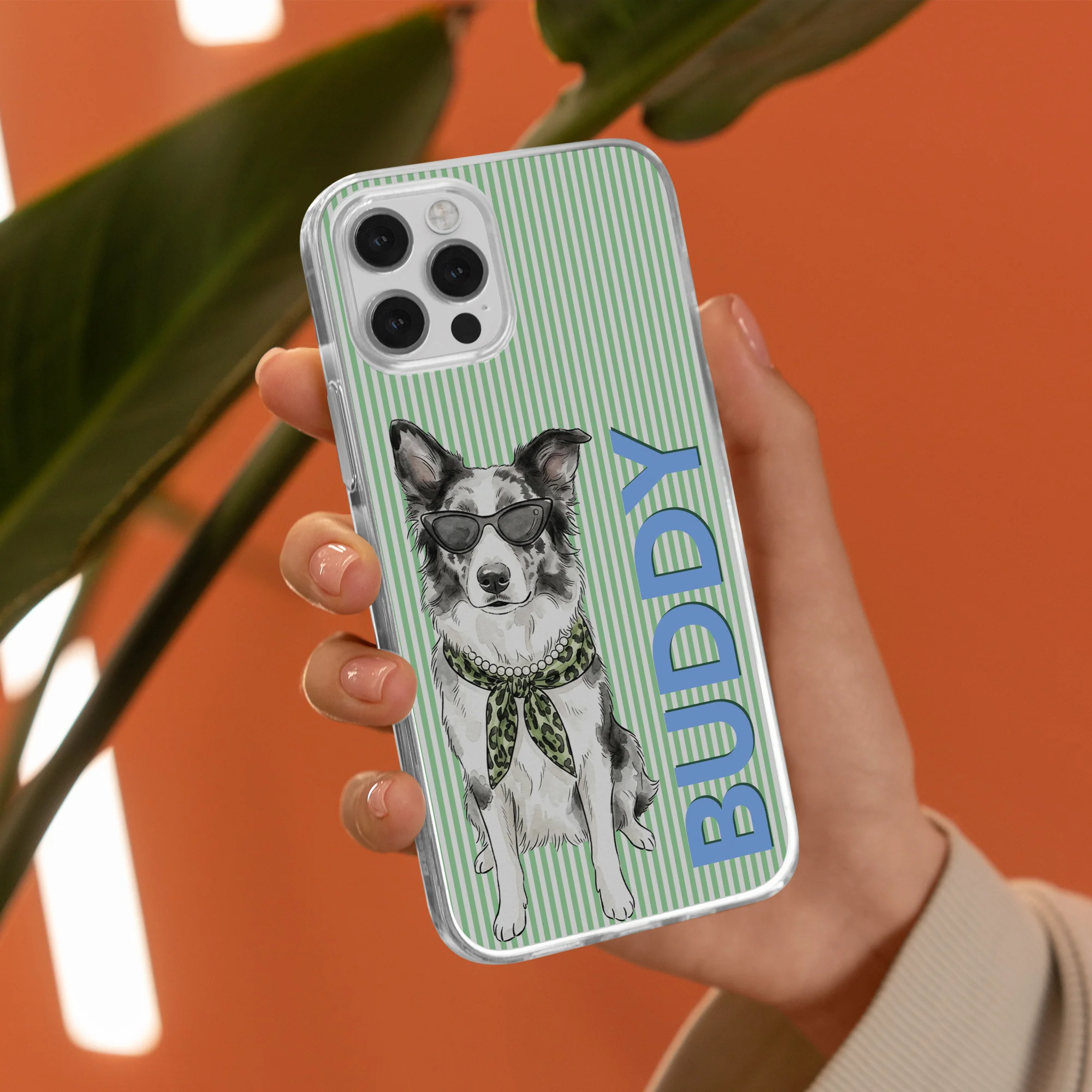Custom Pet Portrait Watercolor Art With Colorful Name - Personalized Phone Case - Image 5
