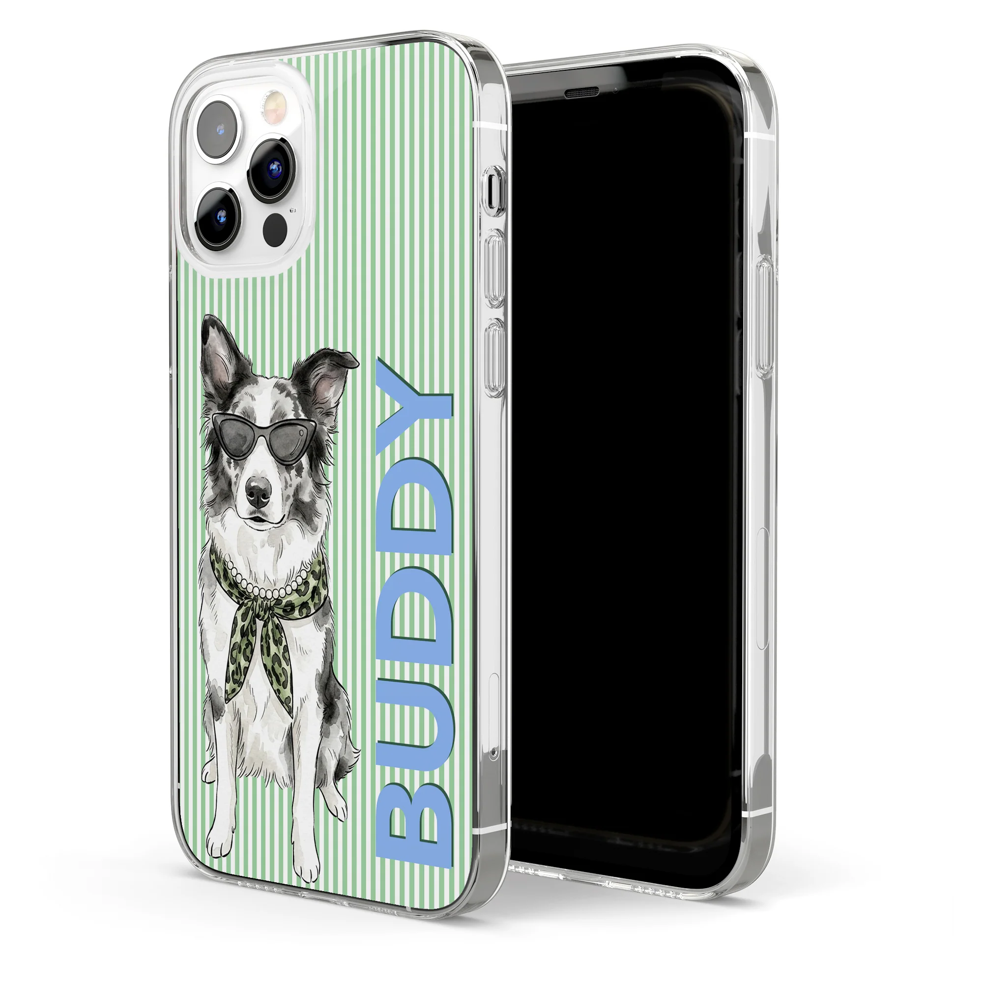 Custom Pet Portrait Watercolor Art With Colorful Name - Personalized Phone Case - Image 6