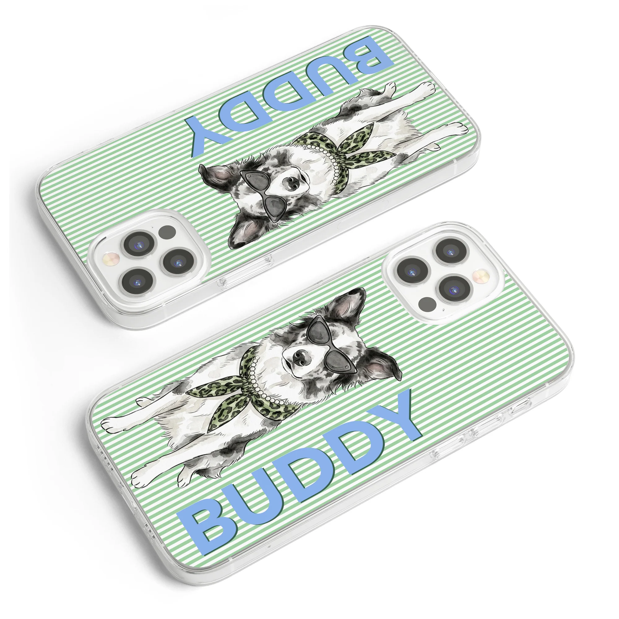 Custom Pet Portrait Watercolor Art With Colorful Name - Personalized Phone Case - Image 7